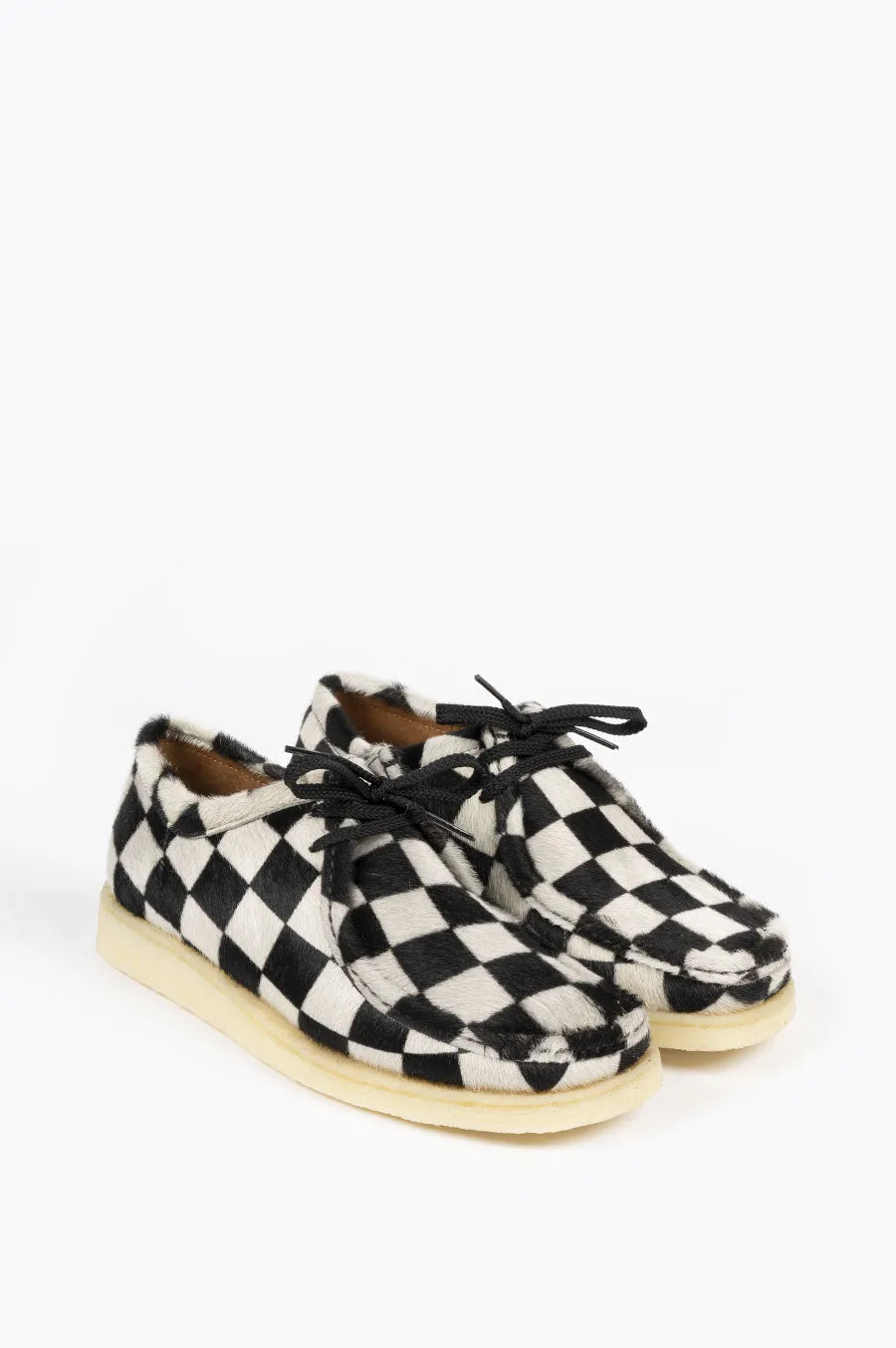 PADMORE & BARNES P204 NAT CREPE BLACK CHECKERBOARD