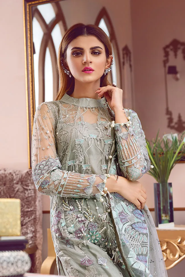 Pakistani designer embroidered net dress for party wear # P2337