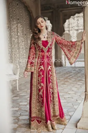 Pakistani Designer Red Wedding Party Dress #PN768