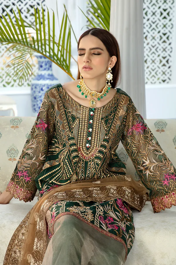 Pakistani Party Dress Chiffon Party Outfit # P2090