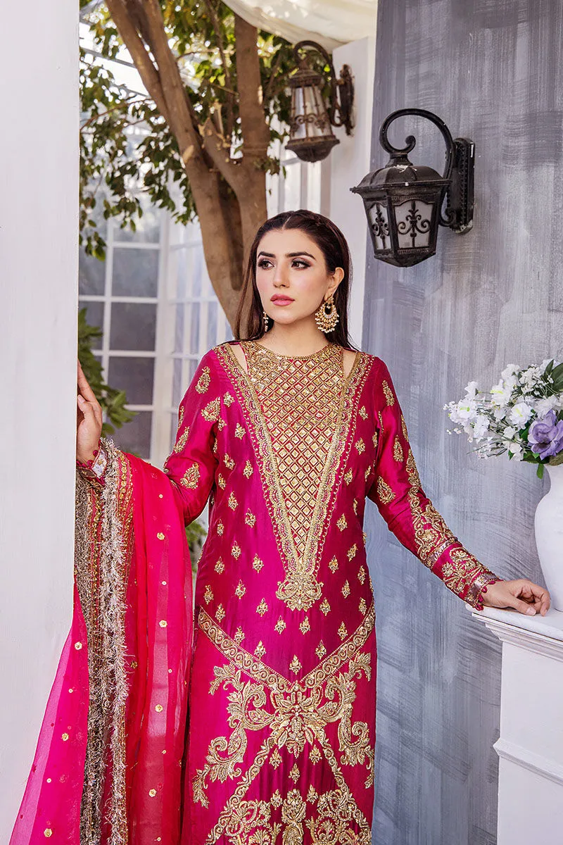 Pakistani Pink Dress in Wedding Kameez Trouser Style