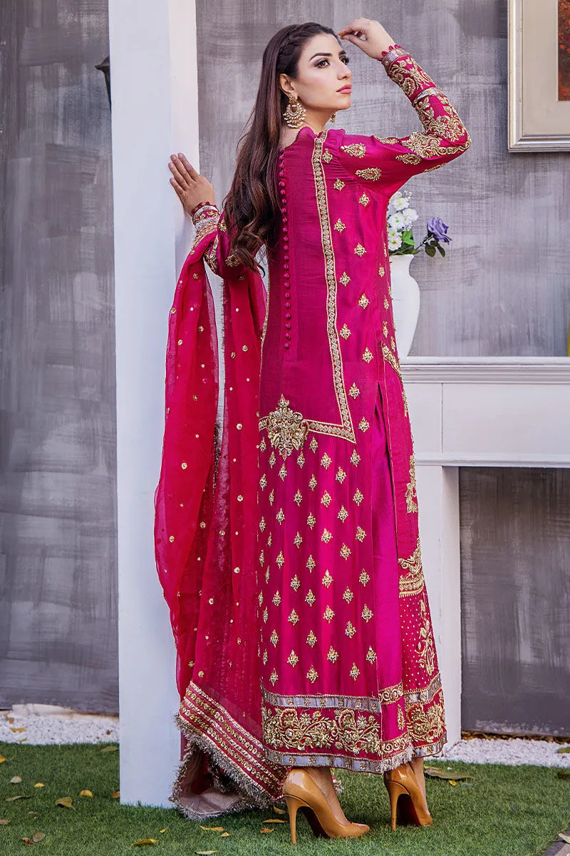 Pakistani Pink Dress in Wedding Kameez Trouser Style