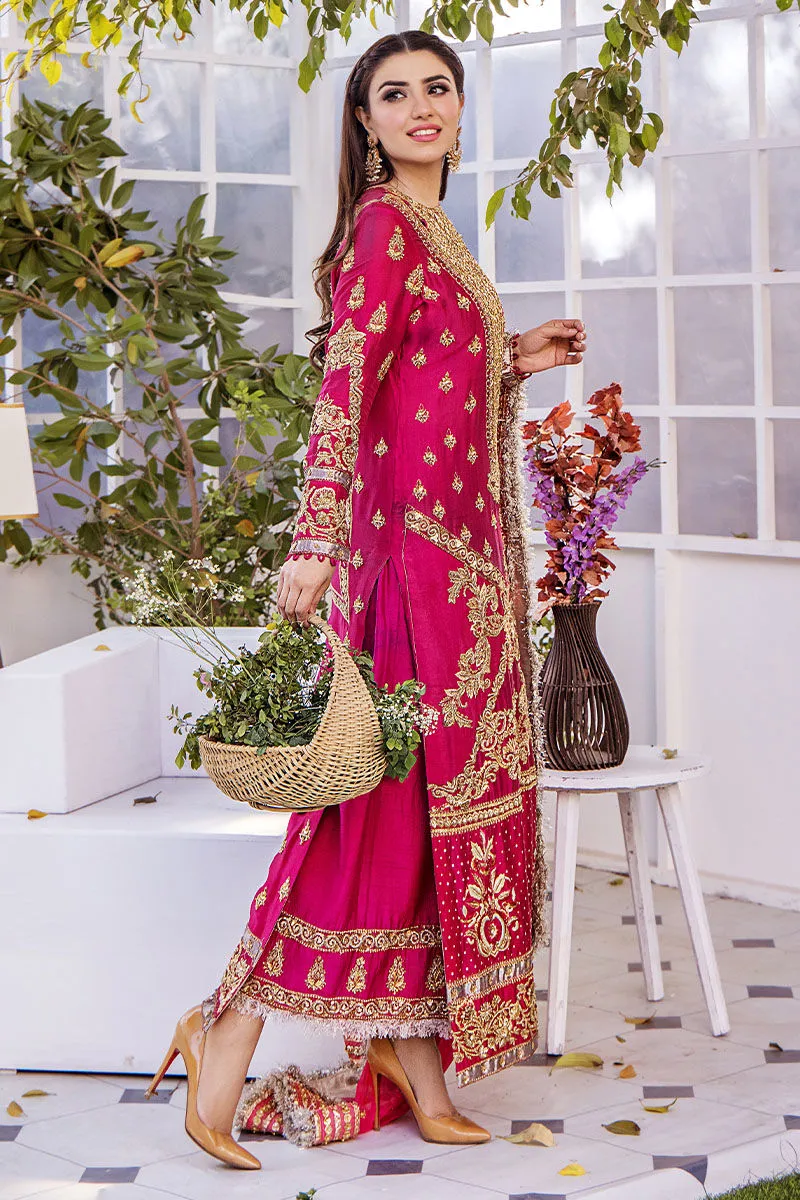 Pakistani Pink Dress in Wedding Kameez Trouser Style