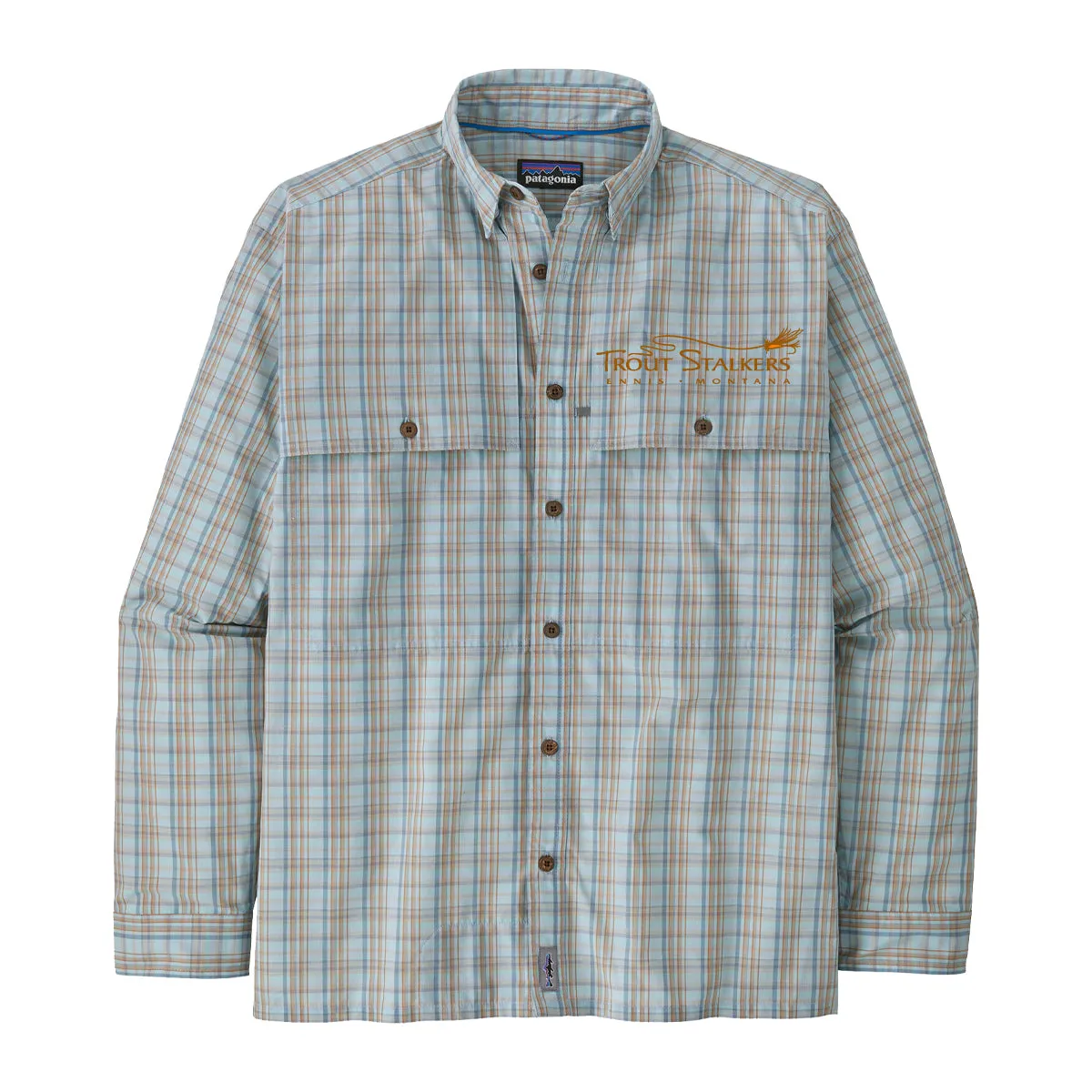 Patagonia MTS Logo L/S Island Hopper Shirt Down River: Steam Blue