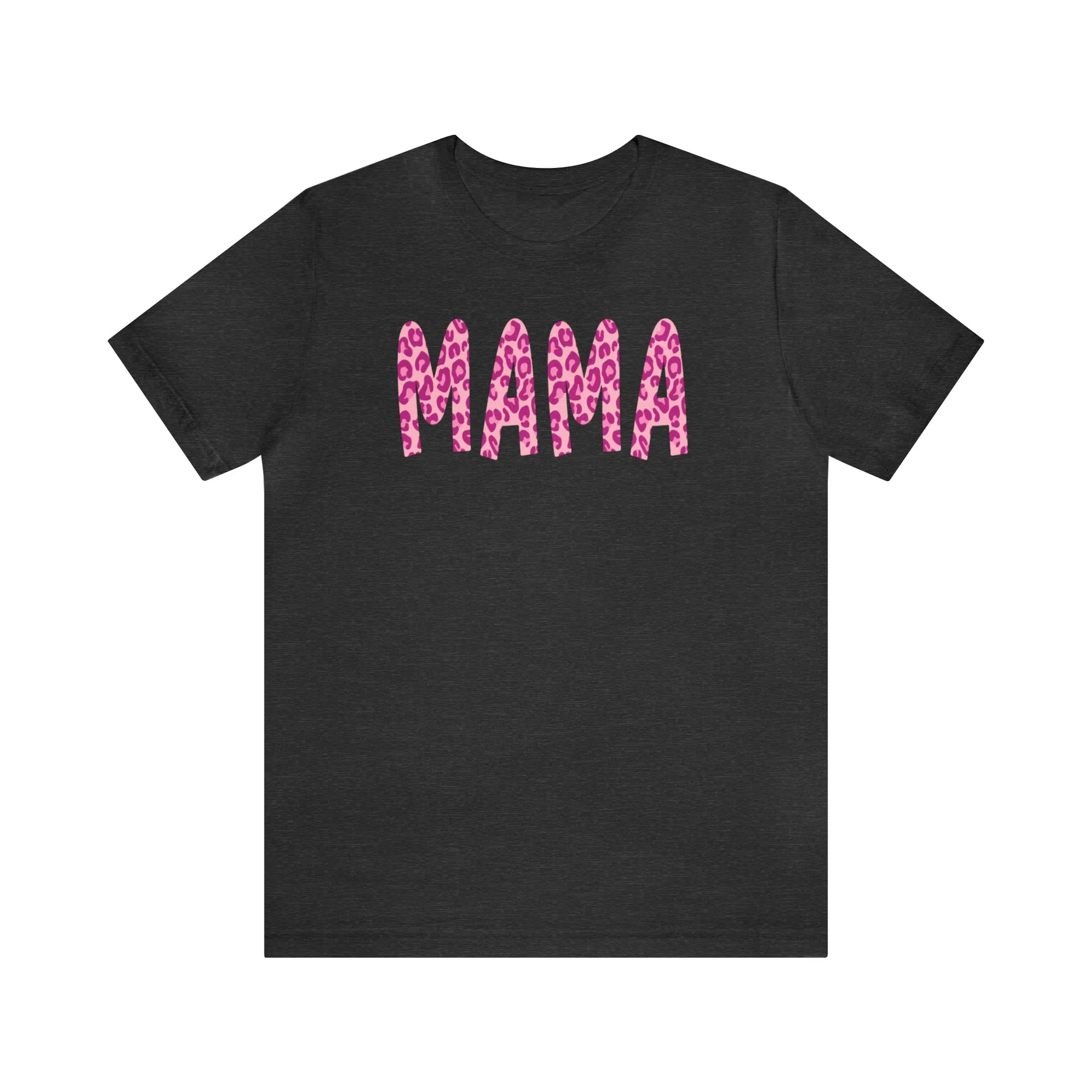 Pink Leopard Mama  T-Shirt | Love Mom Tee |  Bella Canvas 3001 Unisex |  Mother Short Sleeve Tshirt