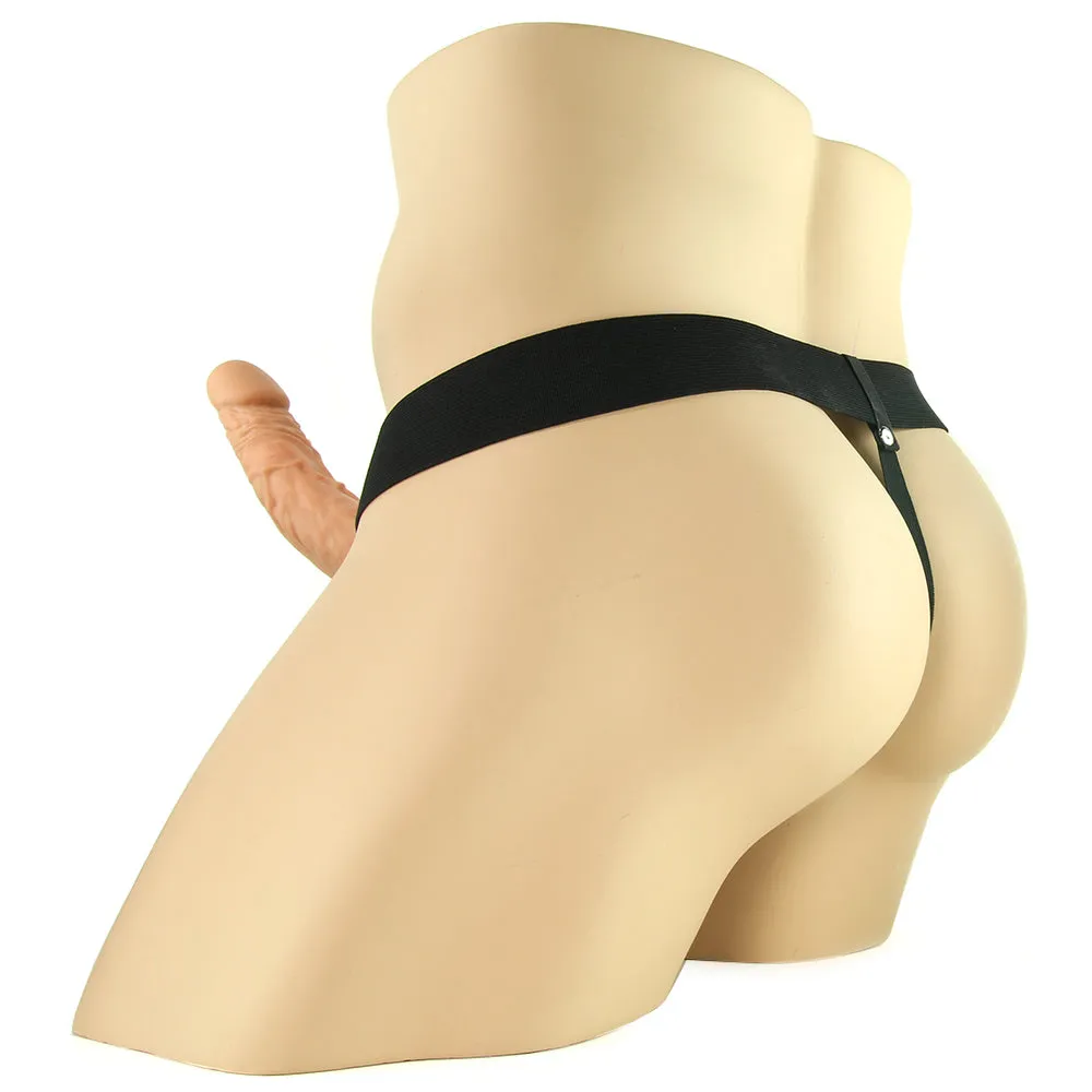 Pipedream Fetish Fantasy Series 9 in. Hollow Strap-On with Balls Light/Black
