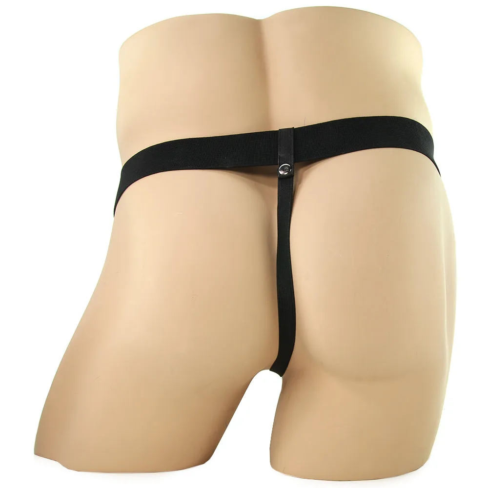 Pipedream Fetish Fantasy Series 9 in. Hollow Strap-On with Balls Light/Black