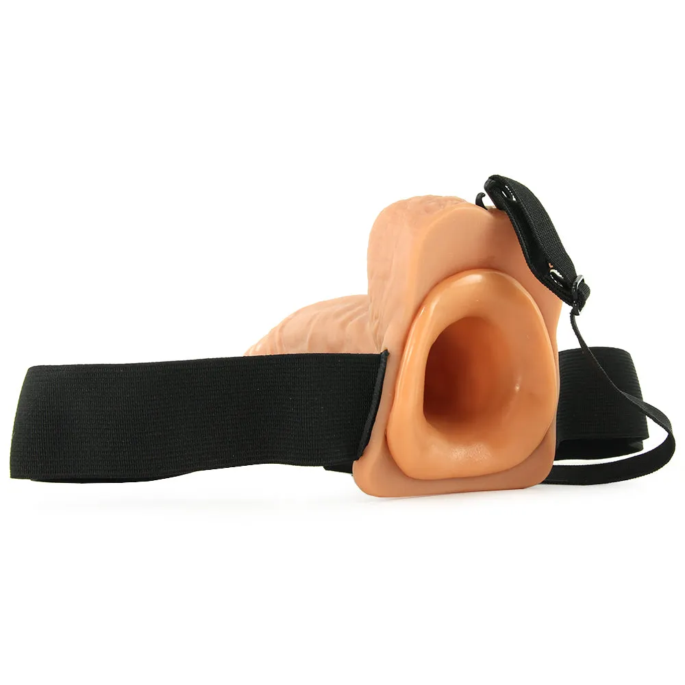 Pipedream Fetish Fantasy Series 9 in. Hollow Strap-On with Balls Light/Black