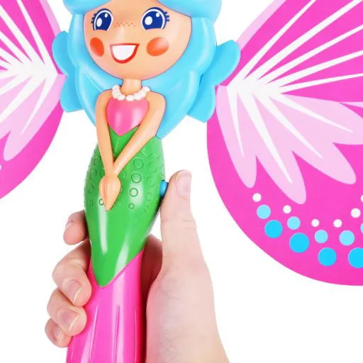 Play Day Butterfly Bubble Blowing Wand with Lights and Sounds, Includes Bubble