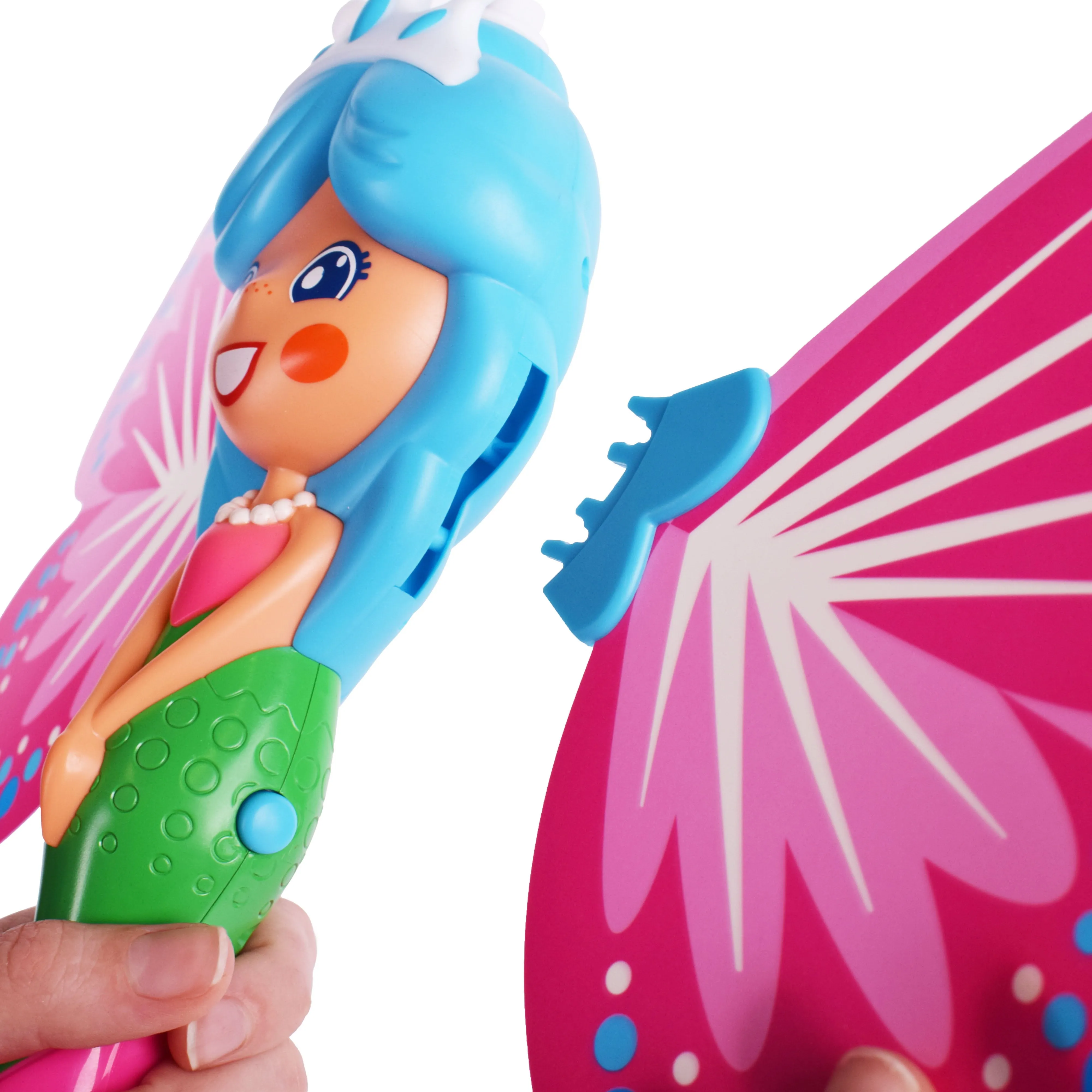 Play Day Butterfly Bubble Blowing Wand with Lights and Sounds, Includes Bubble