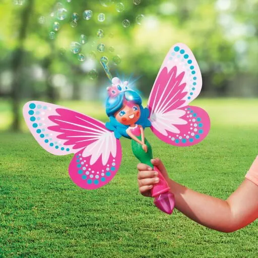 Play Day Butterfly Bubble Blowing Wand with Lights and Sounds, Includes Bubble