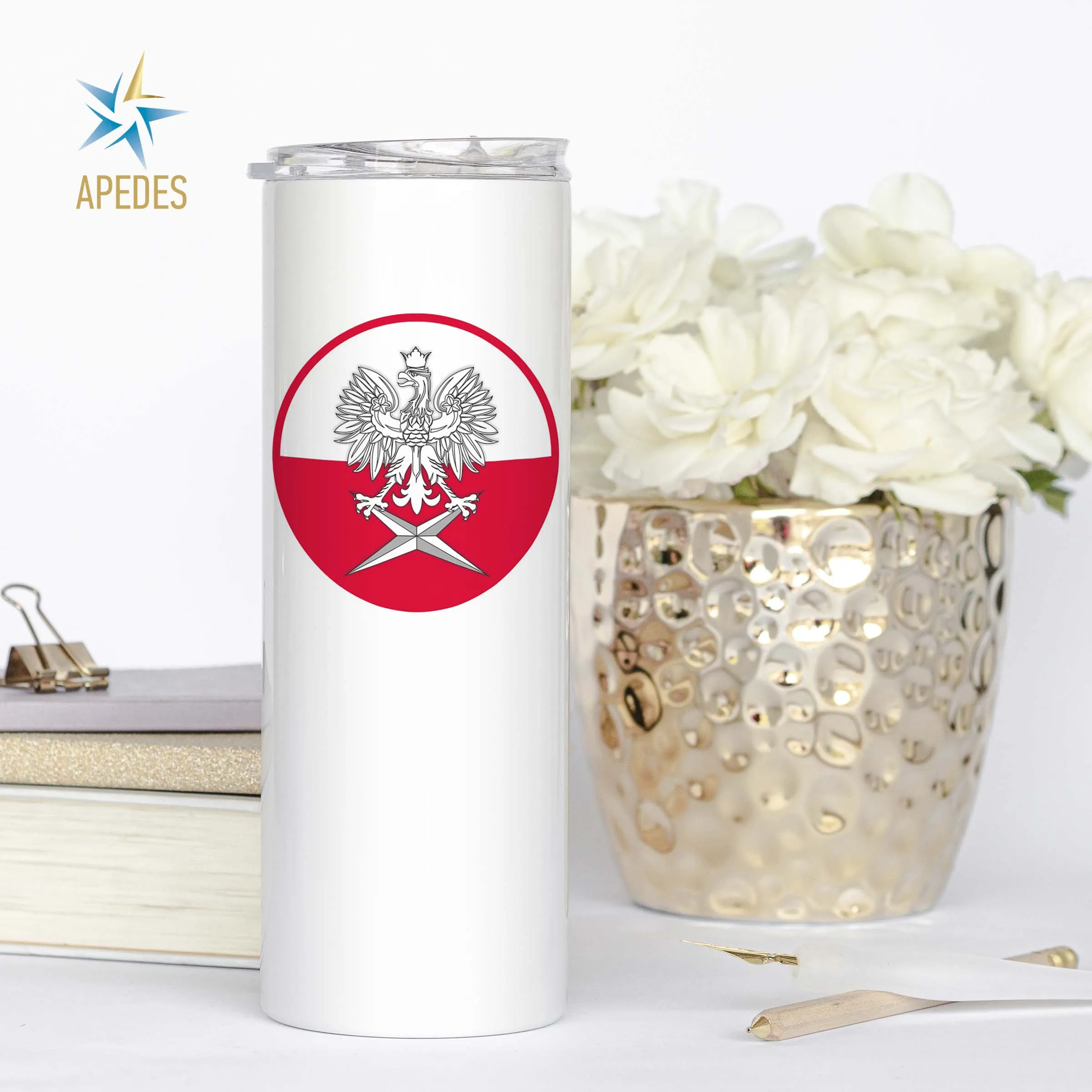 Poland Stainless Steel Skinny Tumbler 20 OZ