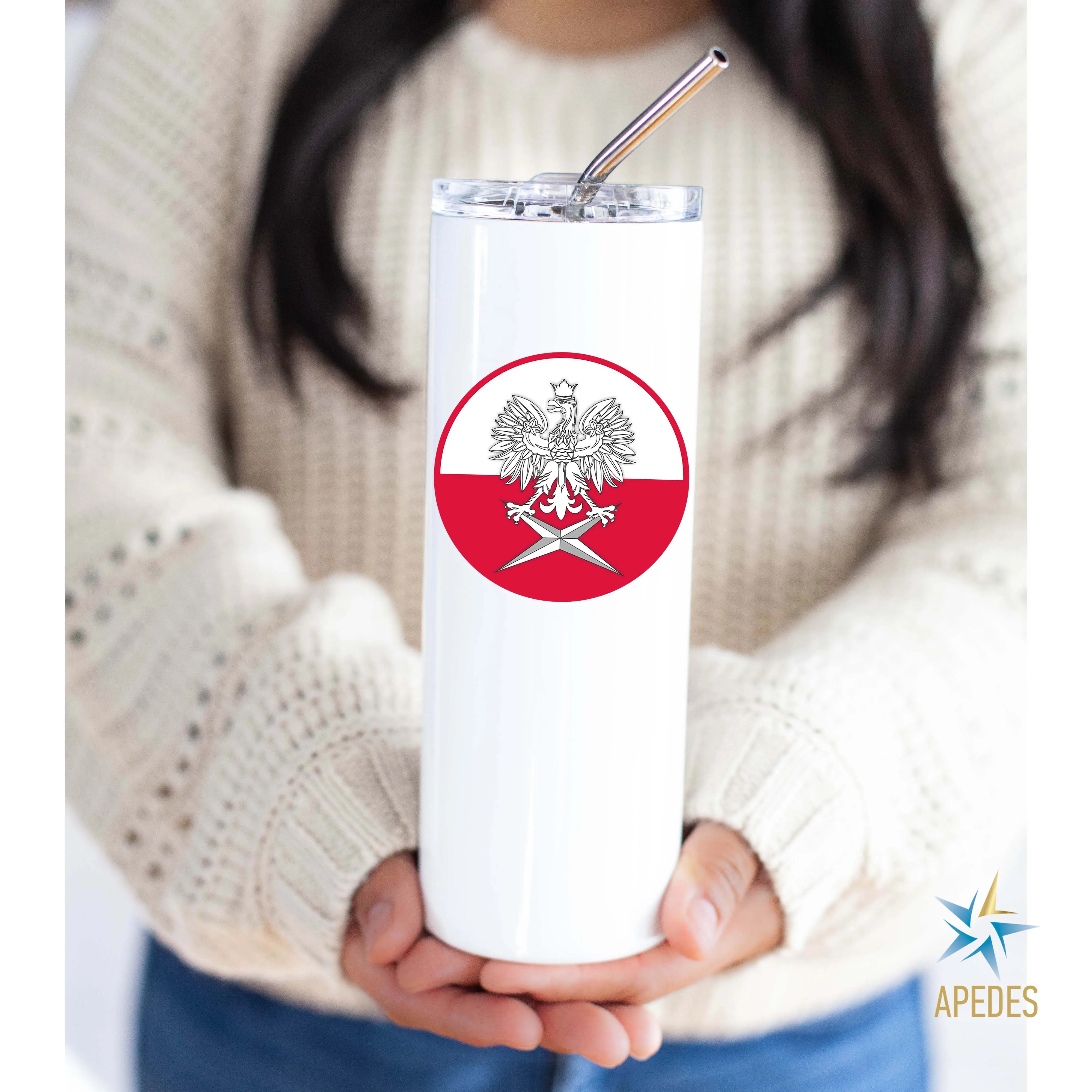 Poland Stainless Steel Skinny Tumbler 20 OZ