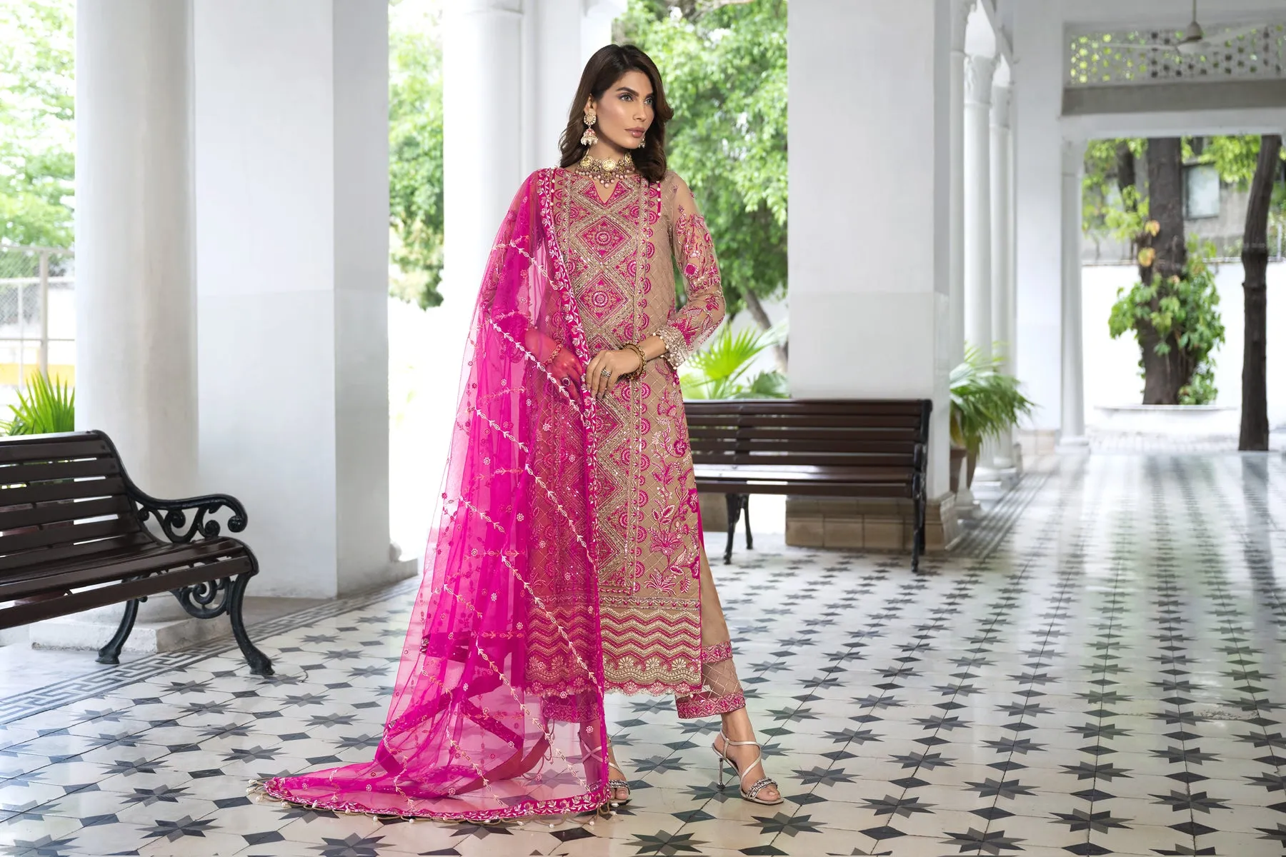 Premium Kameez Trouser Dupatta Pakistani Wedding Dress