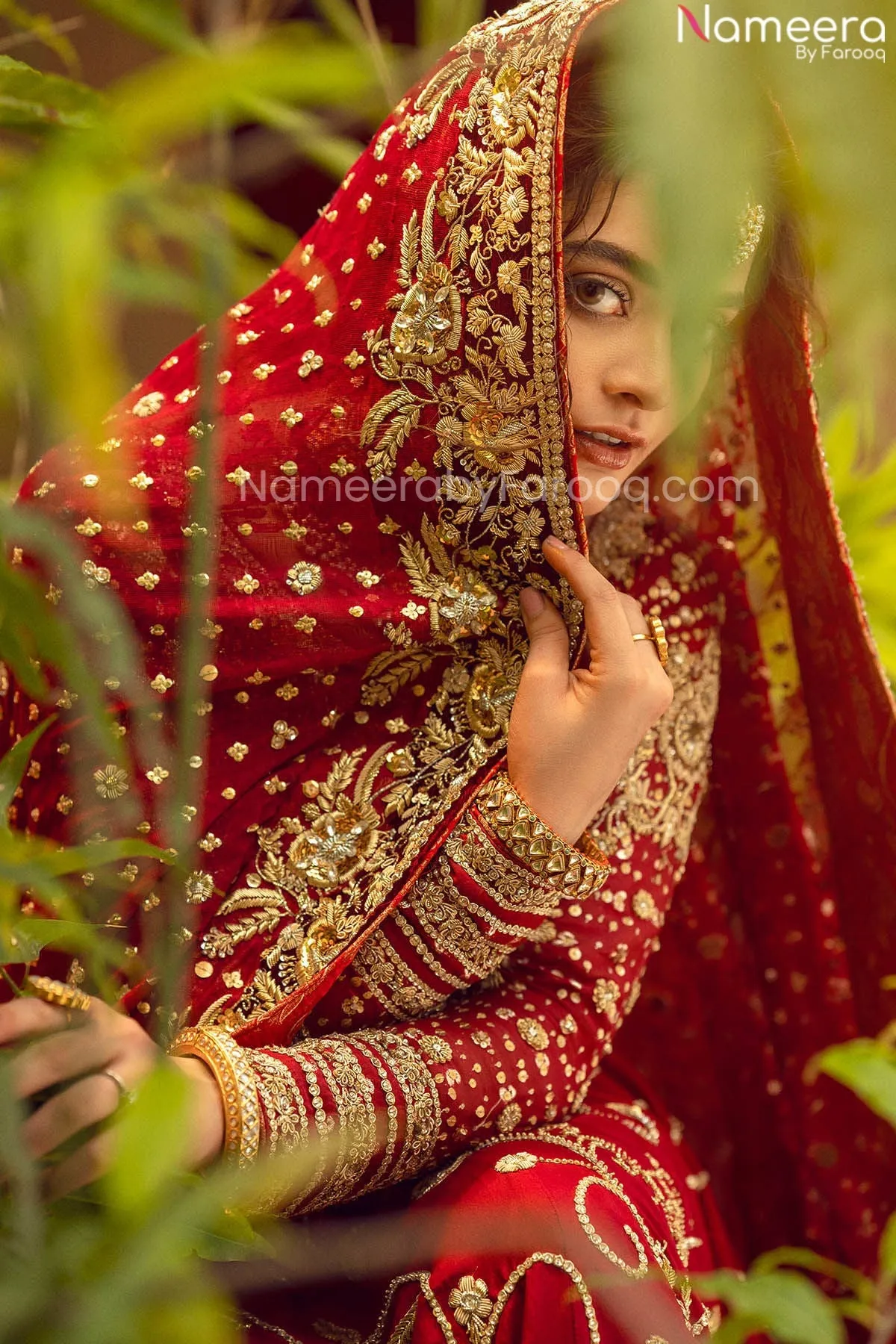 Pretty Red Bridal Dress Pakistani Designer Attire #BN788