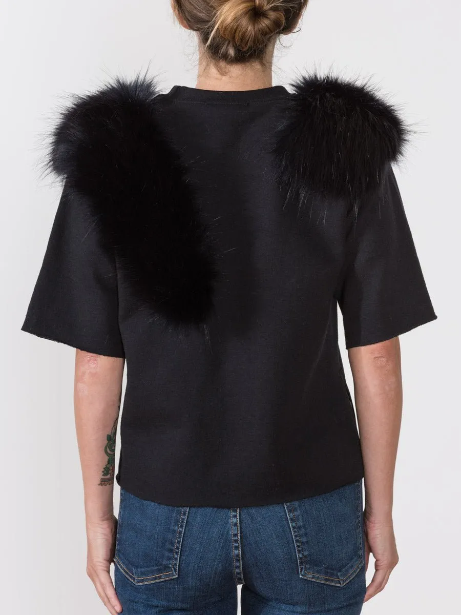 pullover with fur