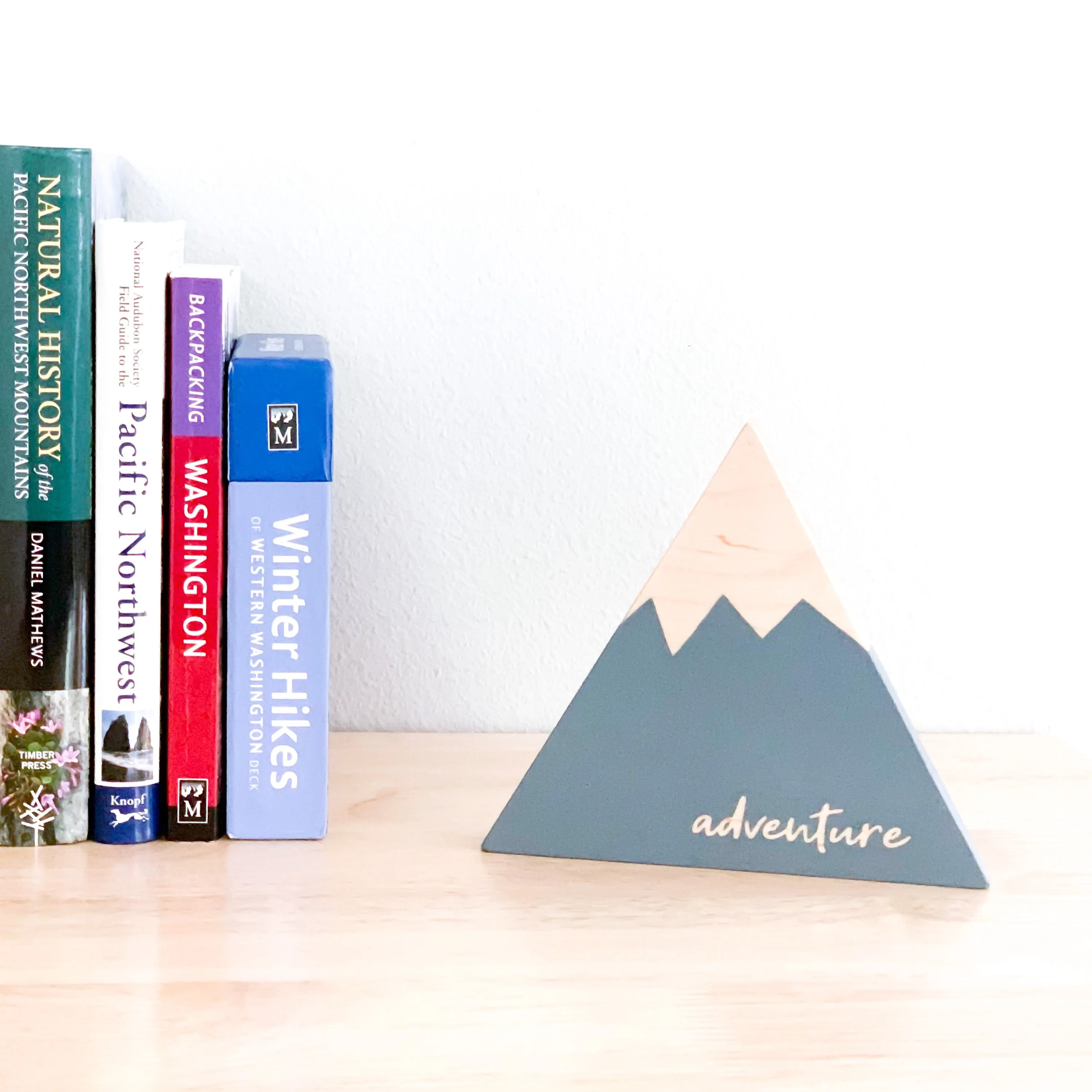 "Adventure" Wooden Mountain - Charcoal Gray