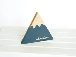 "Adventure" Wooden Mountain - Charcoal Gray