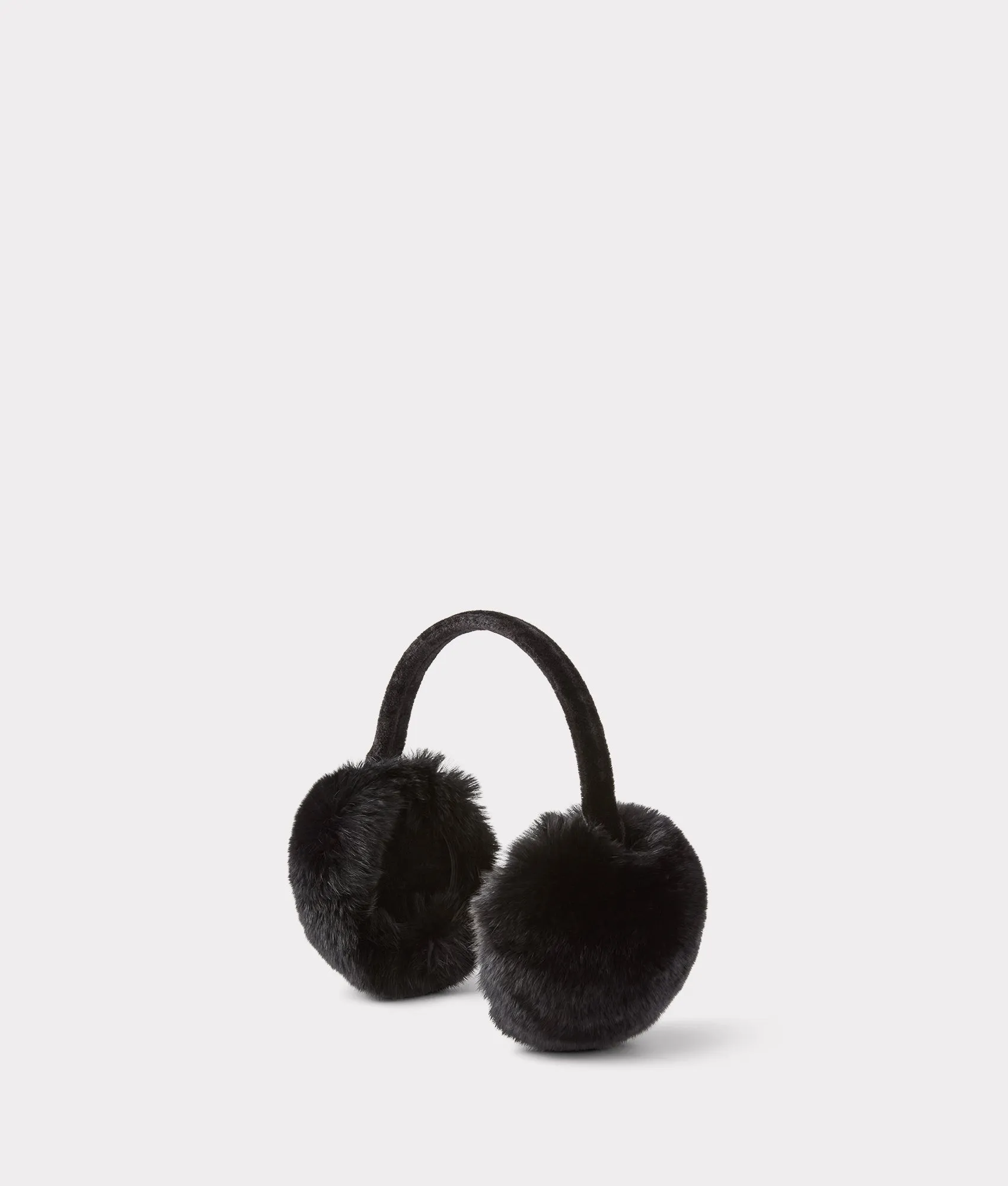 Rabbit Fur Earmuffs :: Black