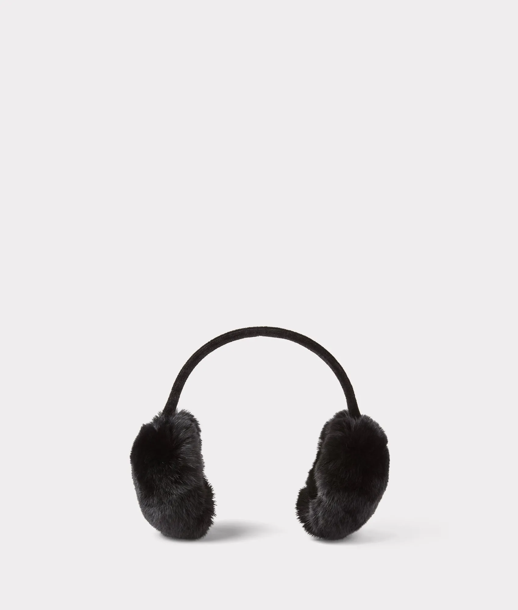 Rabbit Fur Earmuffs :: Black