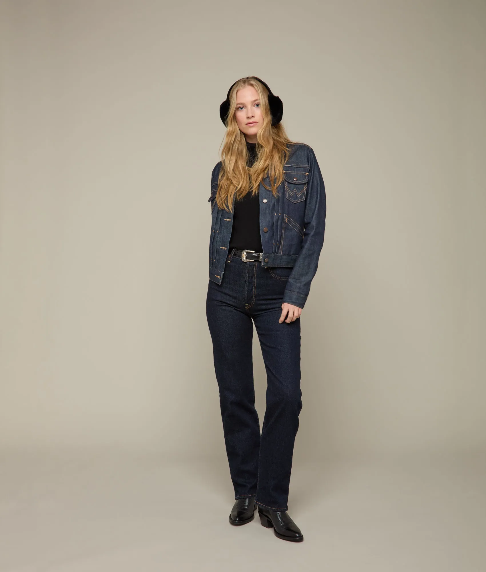 Rabbit Fur Earmuffs :: Black