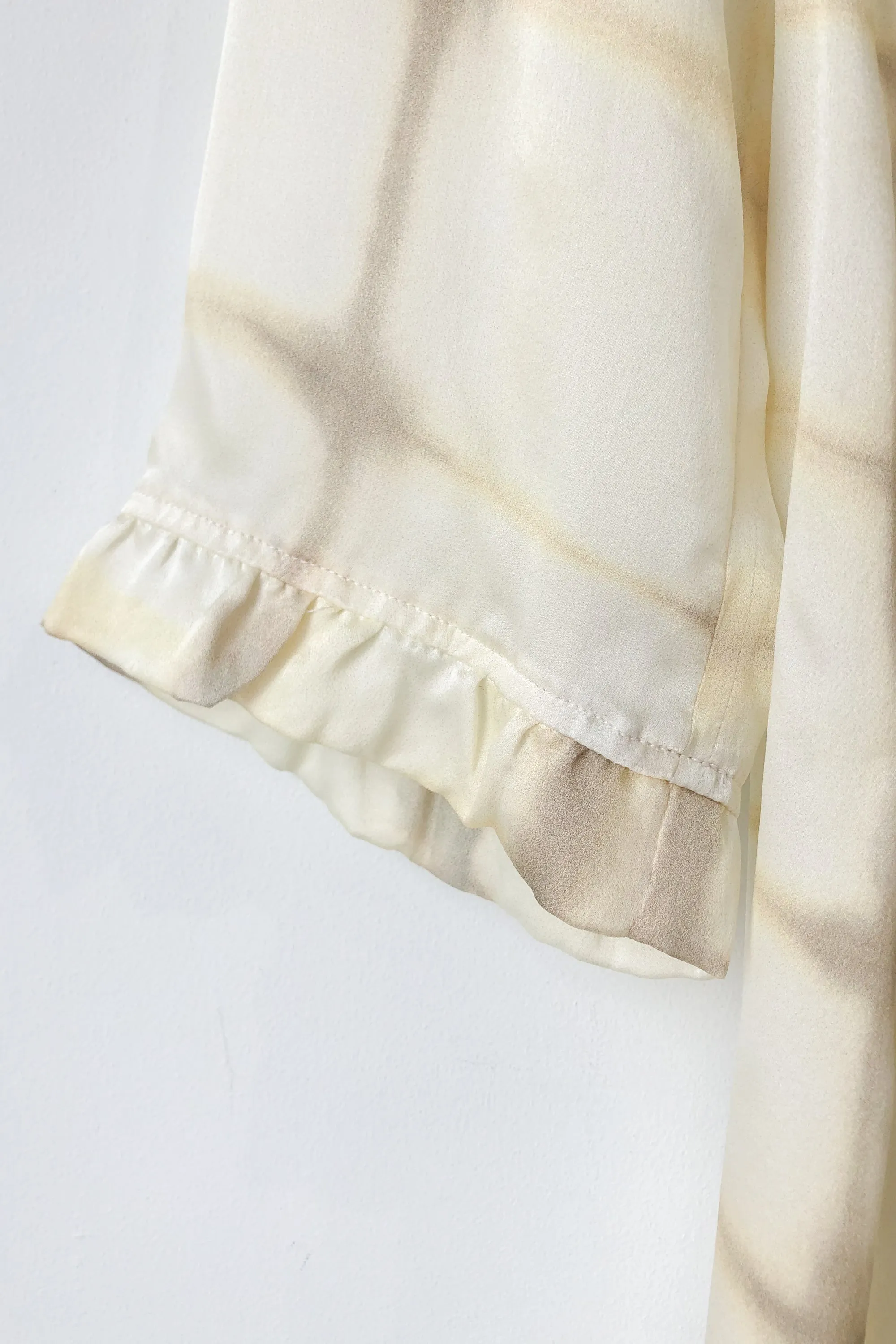 Raquel Allegra Cream Tiedye Grid Dress