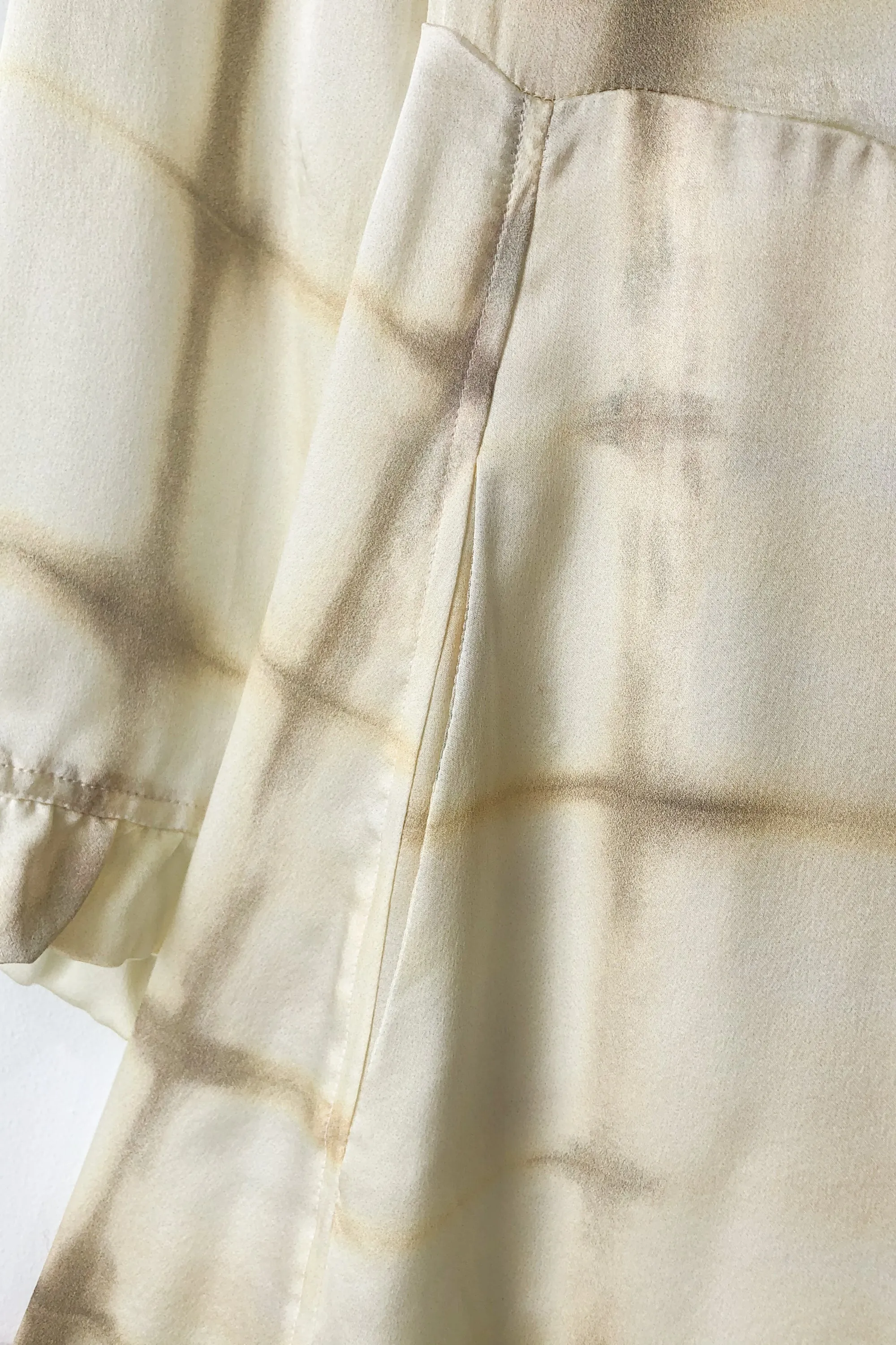 Raquel Allegra Cream Tiedye Grid Dress