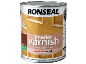 Ronseal Interior Varnish Quick Dry Matt Dark Oak 750Ml