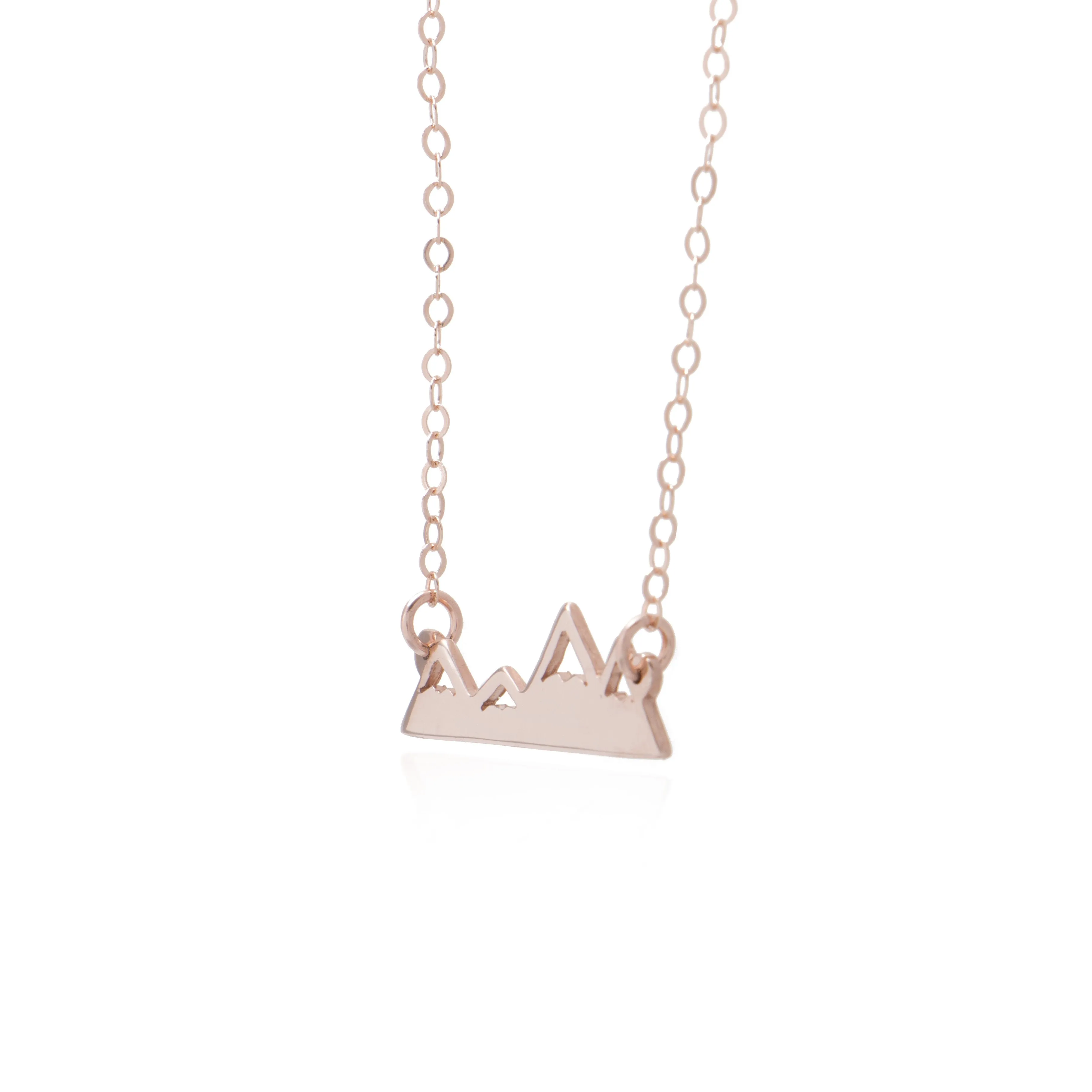 Rose Gold Mountain Range Necklace