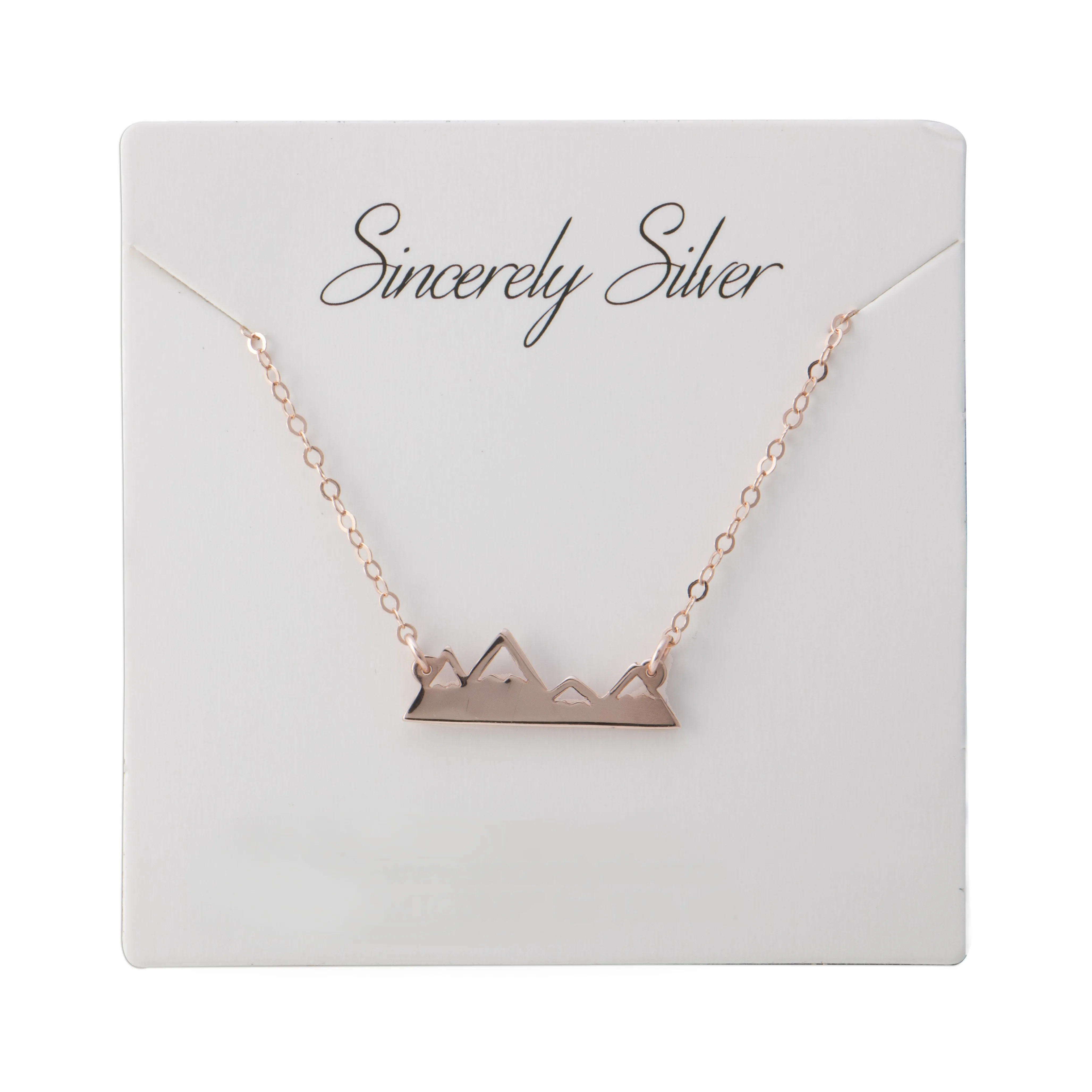 Rose Gold Mountain Range Necklace