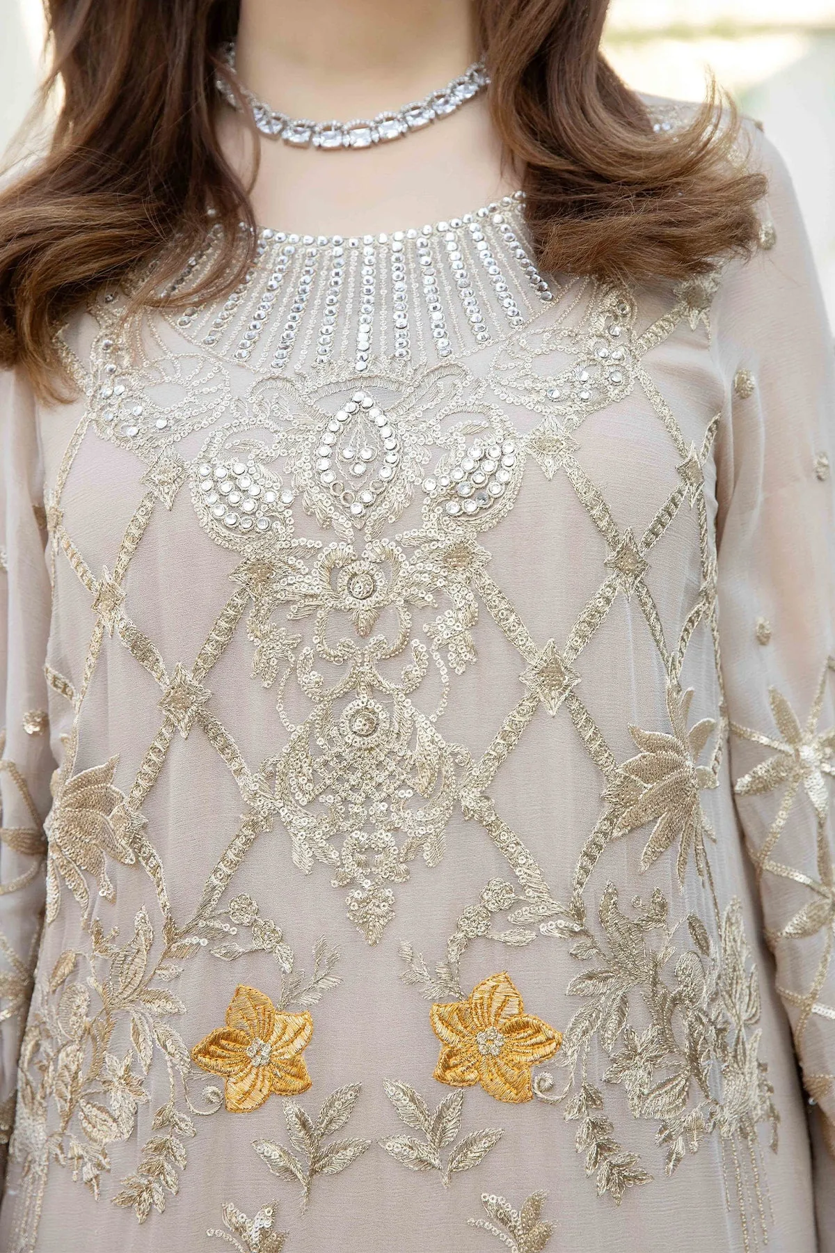 Royal Embroidered Kameez Trouser Pakistani Eid Dress