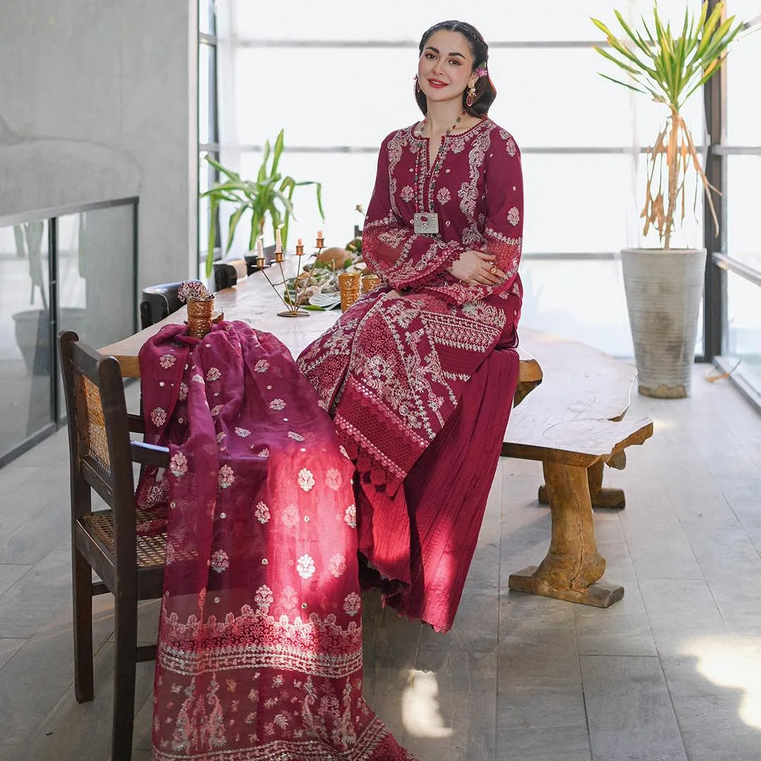 Royal Embroidered Kameez Trouser Pakistani Eid Dress