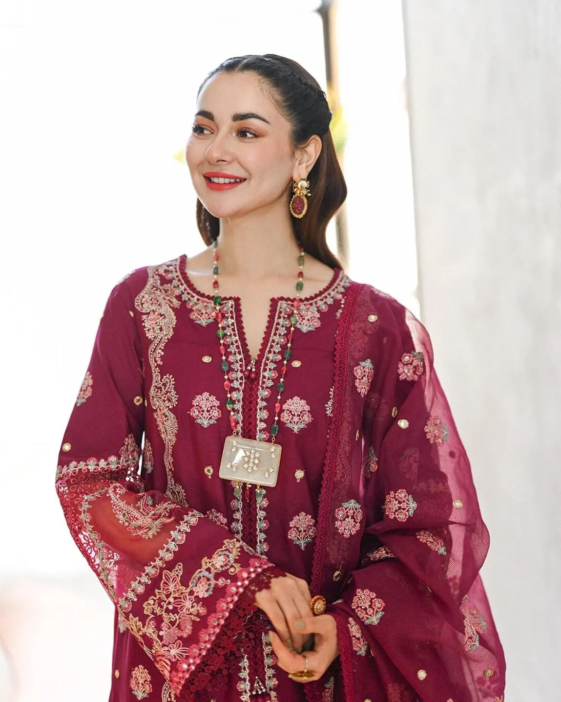 Royal Embroidered Kameez Trouser Pakistani Eid Dress