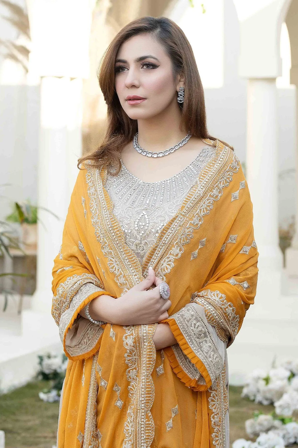 Royal Embroidered Kameez Trouser Pakistani Eid Dress