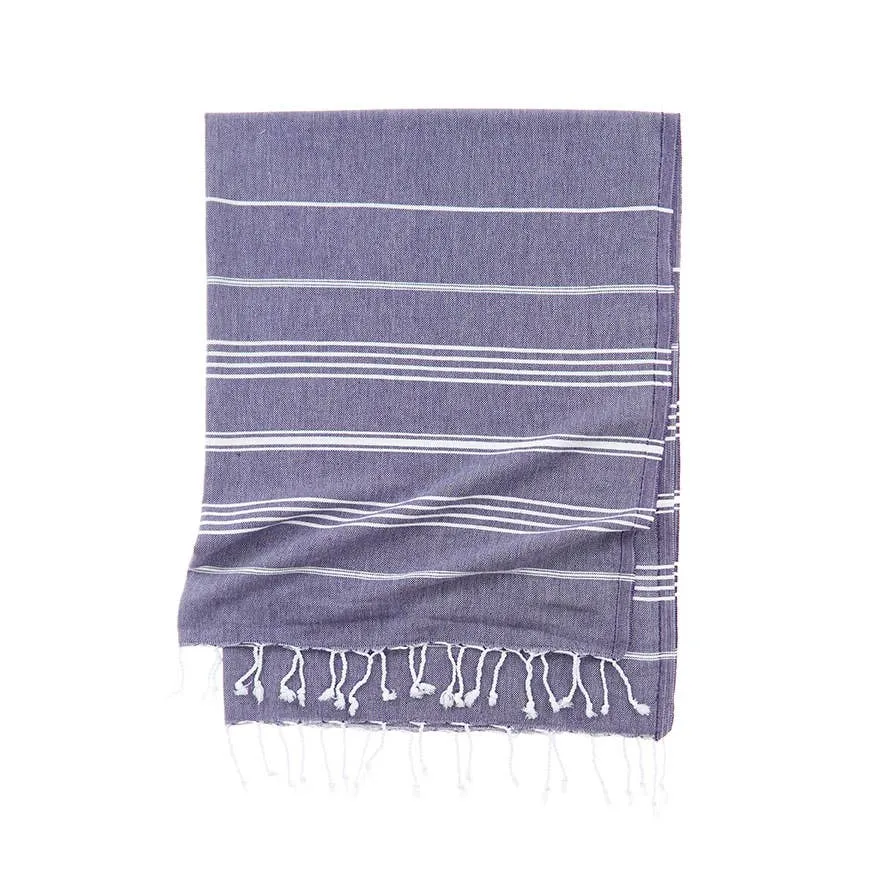 Salt Water Sun Turkish Towel by Riviera Towel Company |  Deep Blue Sea