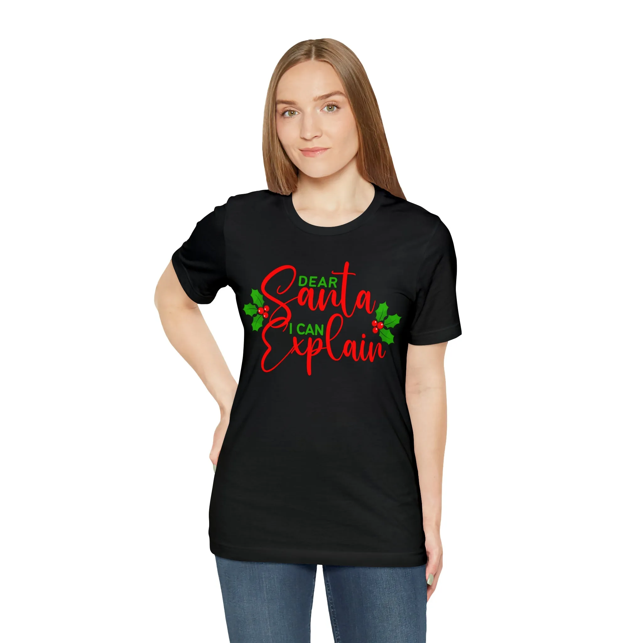 Santa I Can Explain T-Shirt | Festive XMas Tee |  Bella Canvas 3001 Unisex | Happy Holidays Short Sleeve T-shirt