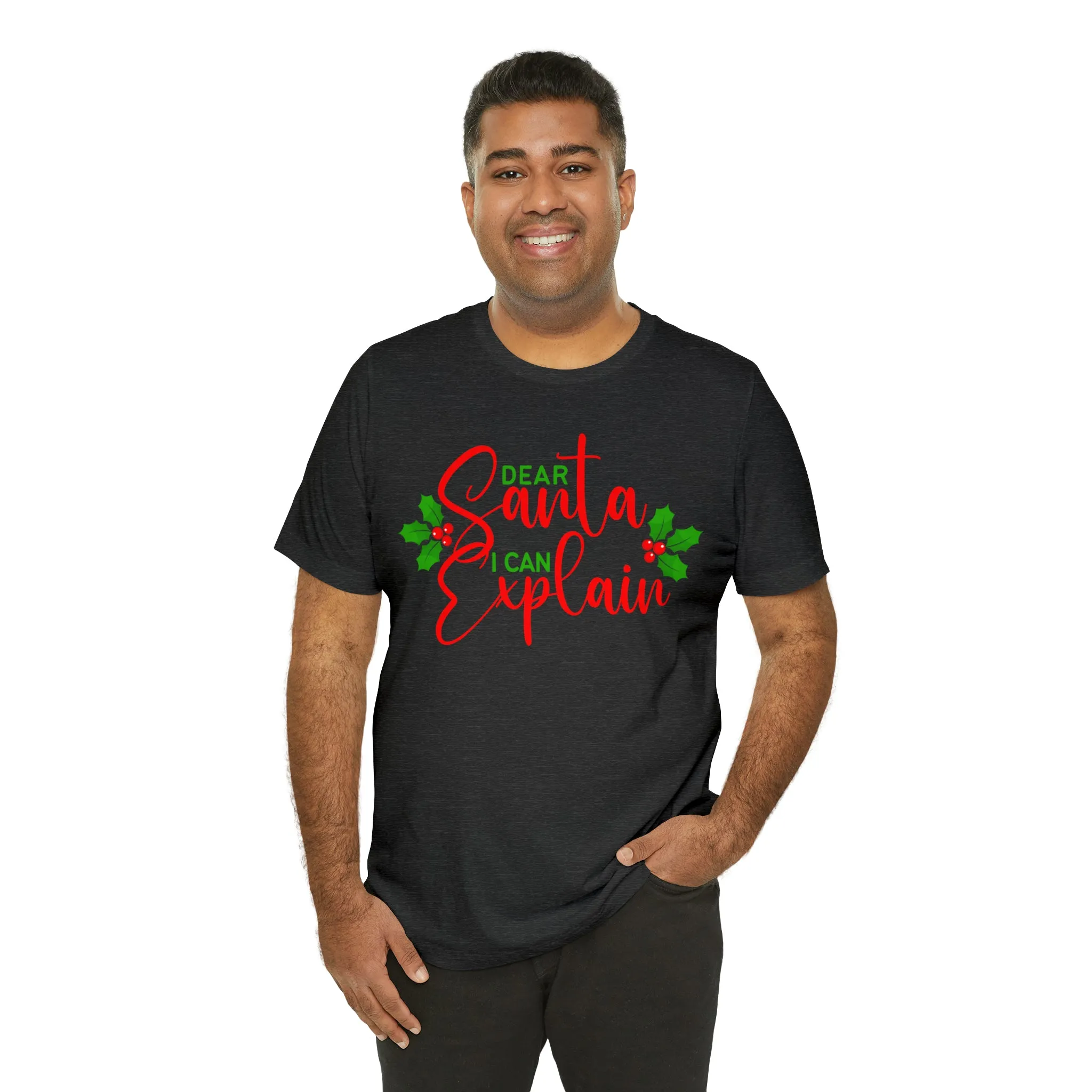 Santa I Can Explain T-Shirt | Festive XMas Tee |  Bella Canvas 3001 Unisex | Happy Holidays Short Sleeve T-shirt