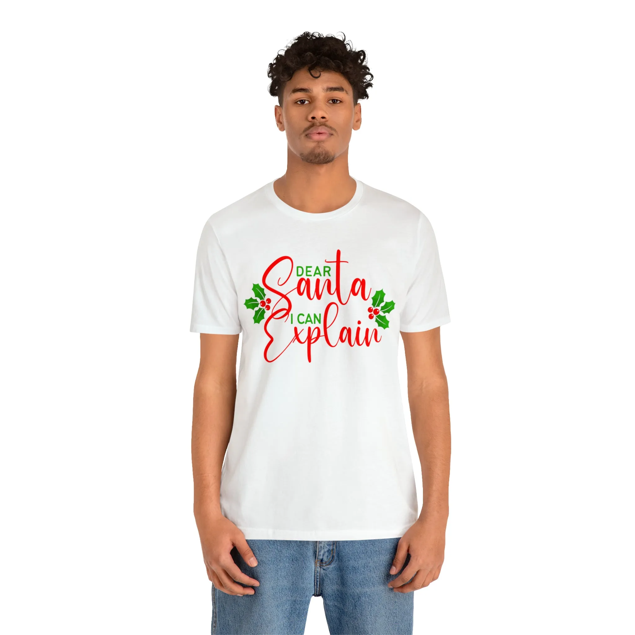 Santa I Can Explain T-Shirt | Festive XMas Tee |  Bella Canvas 3001 Unisex | Happy Holidays Short Sleeve T-shirt