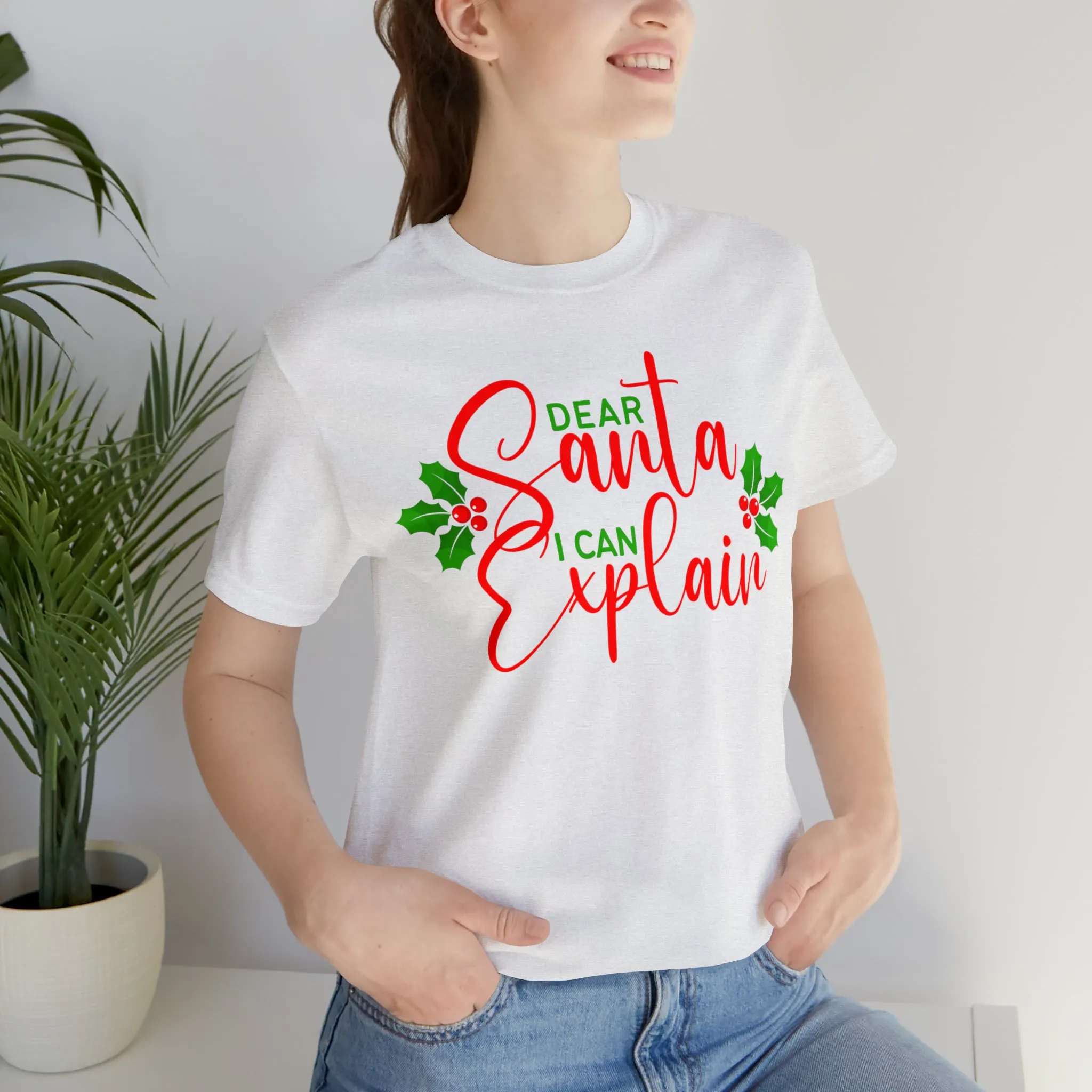 Santa I Can Explain T-Shirt | Festive XMas Tee |  Bella Canvas 3001 Unisex | Happy Holidays Short Sleeve T-shirt
