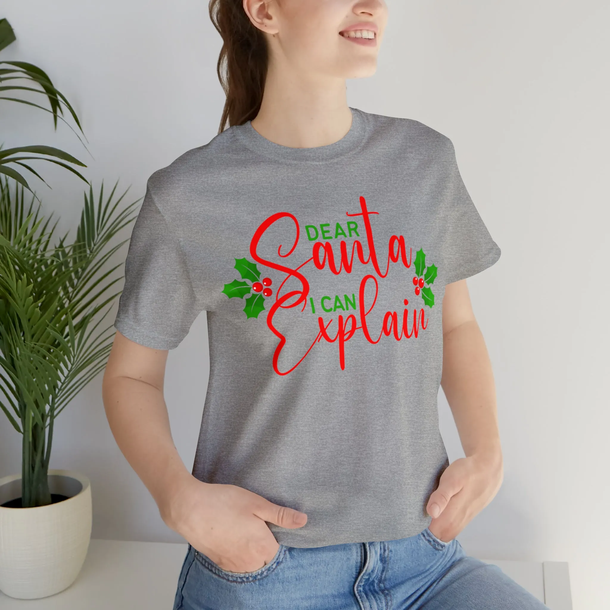 Santa I Can Explain T-Shirt | Festive XMas Tee |  Bella Canvas 3001 Unisex | Happy Holidays Short Sleeve T-shirt