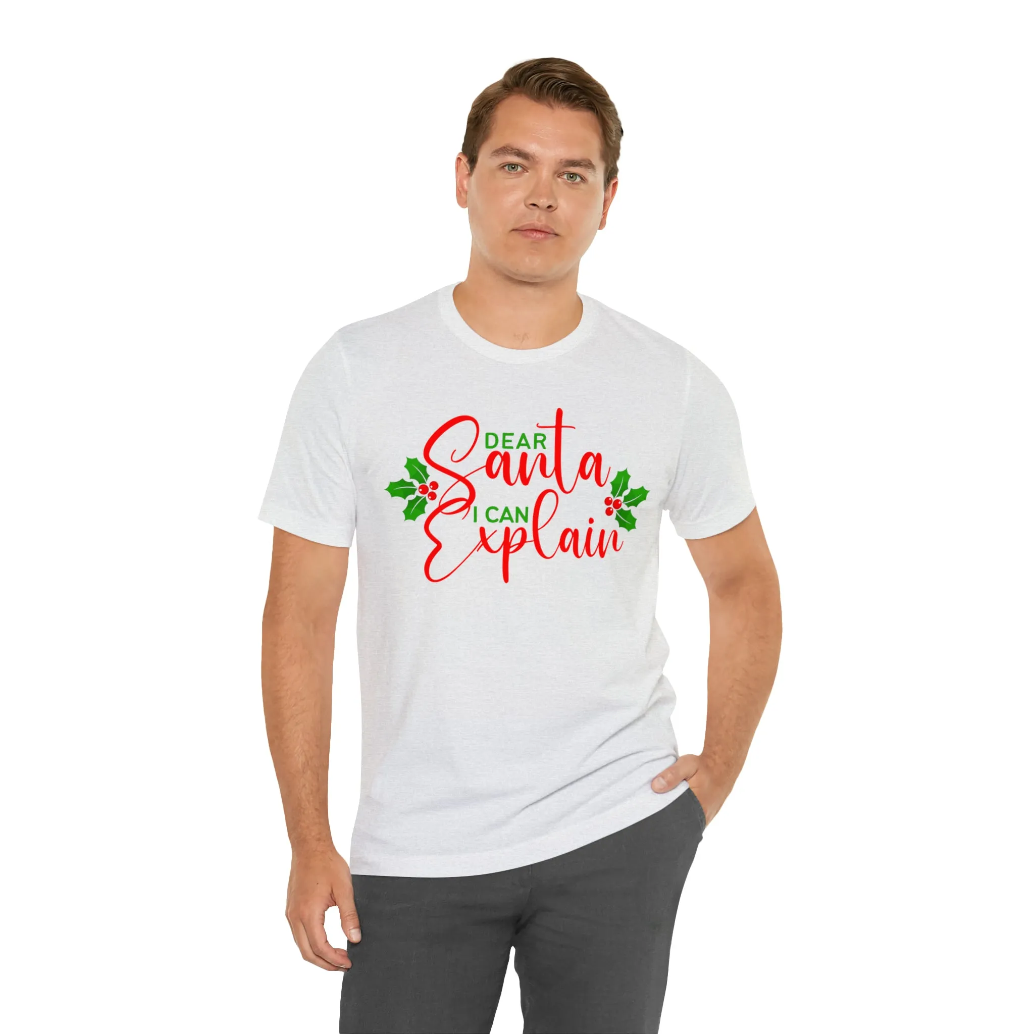 Santa I Can Explain T-Shirt | Festive XMas Tee |  Bella Canvas 3001 Unisex | Happy Holidays Short Sleeve T-shirt