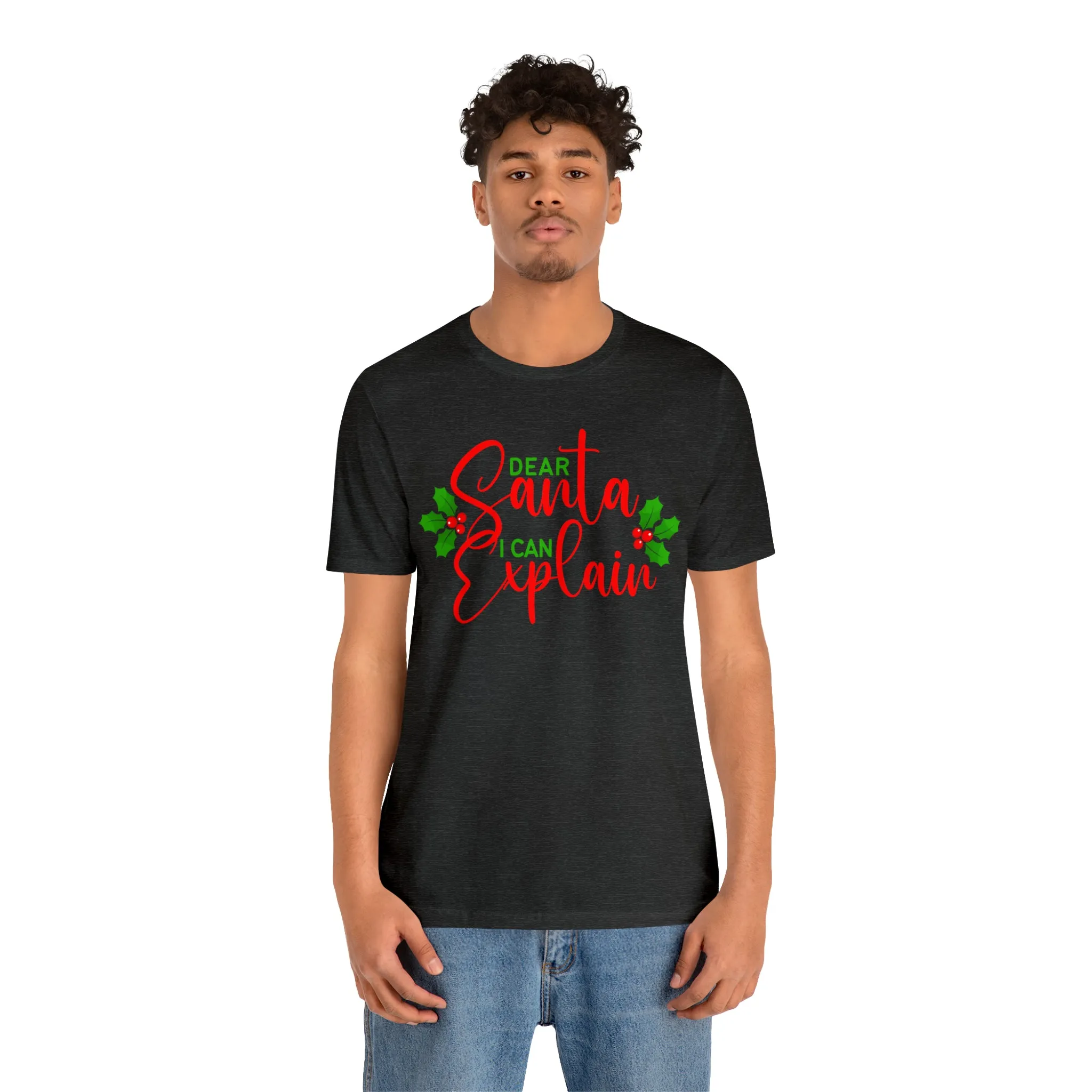 Santa I Can Explain T-Shirt | Festive XMas Tee |  Bella Canvas 3001 Unisex | Happy Holidays Short Sleeve T-shirt