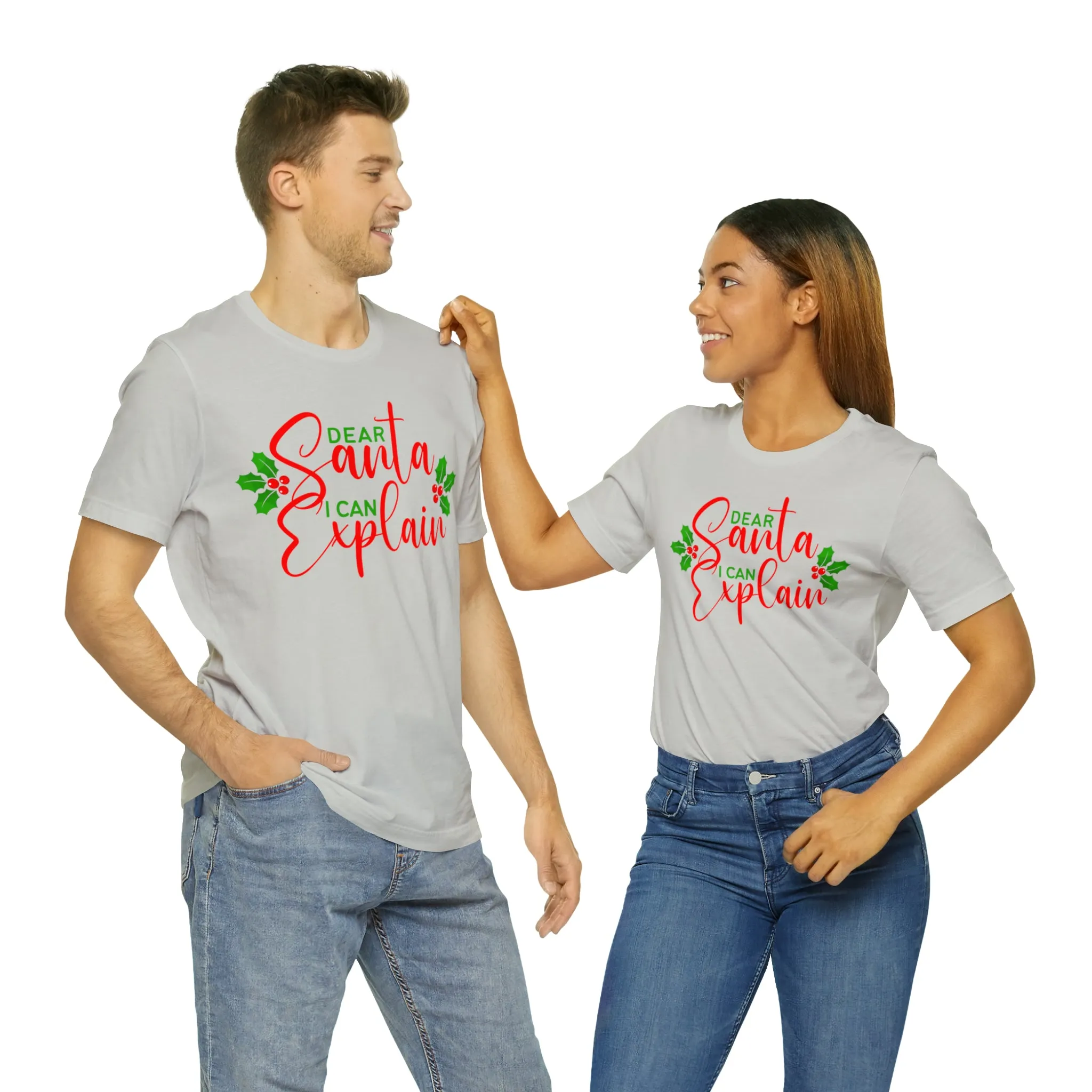 Santa I Can Explain T-Shirt | Festive XMas Tee |  Bella Canvas 3001 Unisex | Happy Holidays Short Sleeve T-shirt