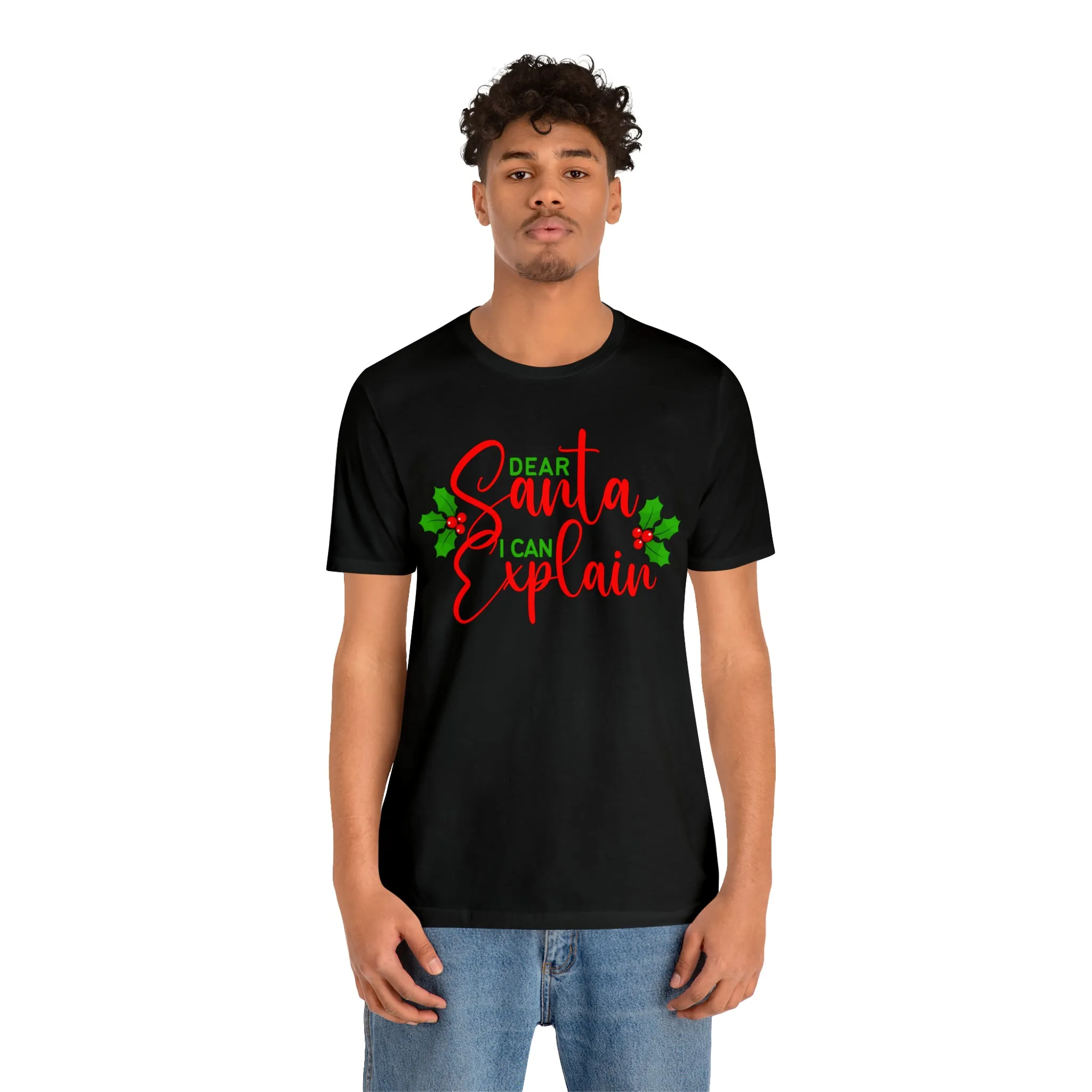 Santa I Can Explain T-Shirt | Festive XMas Tee |  Bella Canvas 3001 Unisex | Happy Holidays Short Sleeve T-shirt