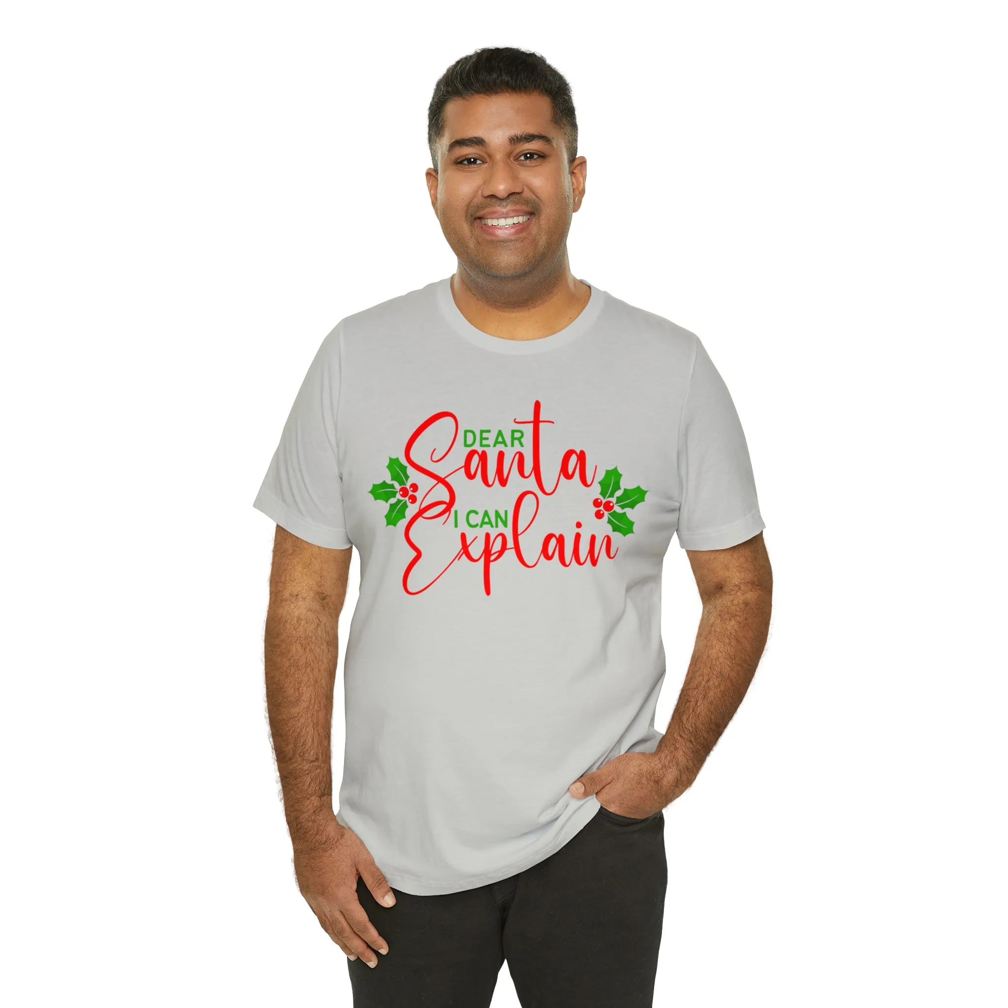 Santa I Can Explain T-Shirt | Festive XMas Tee |  Bella Canvas 3001 Unisex | Happy Holidays Short Sleeve T-shirt