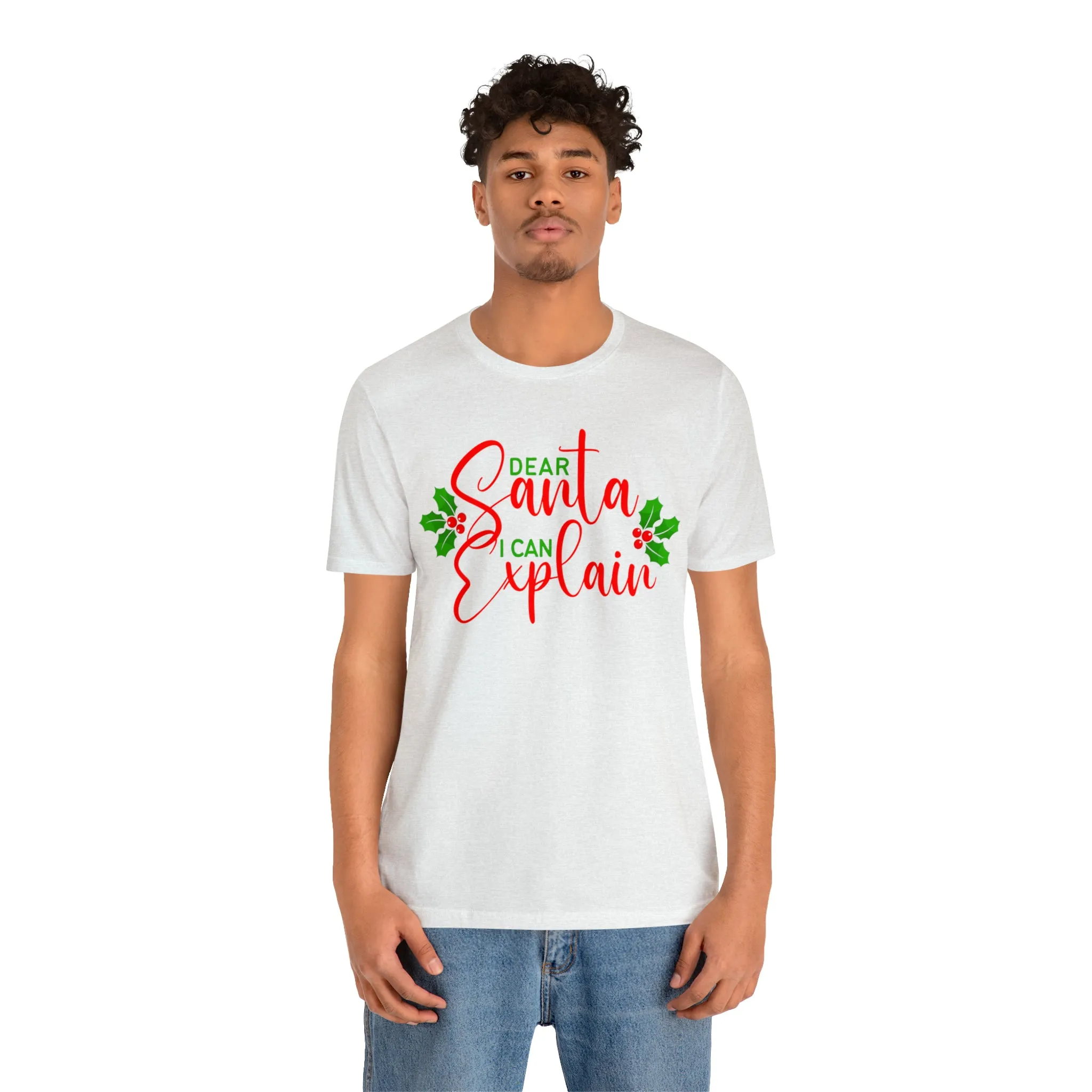 Santa I Can Explain T-Shirt | Festive XMas Tee |  Bella Canvas 3001 Unisex | Happy Holidays Short Sleeve T-shirt