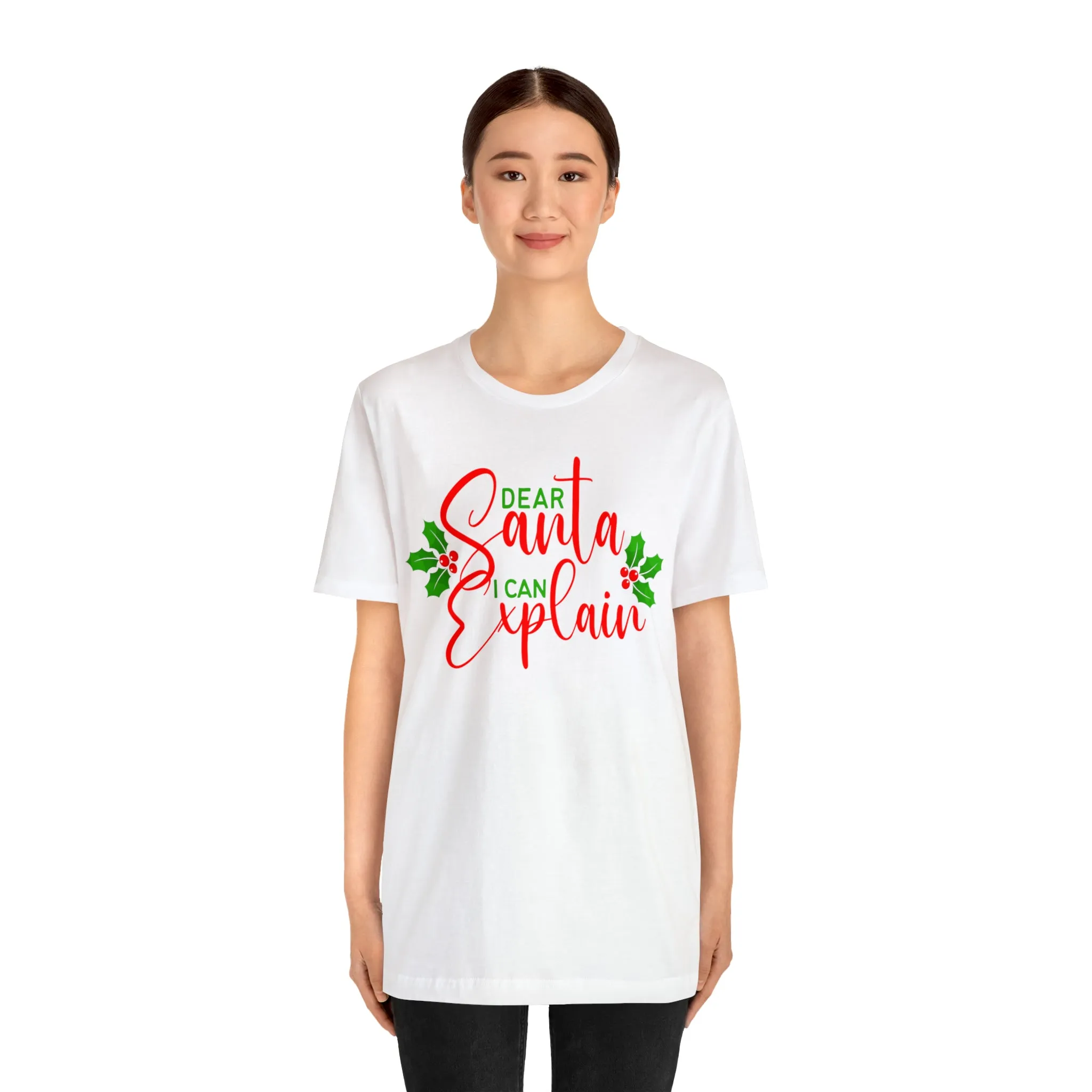 Santa I Can Explain T-Shirt | Festive XMas Tee |  Bella Canvas 3001 Unisex | Happy Holidays Short Sleeve T-shirt