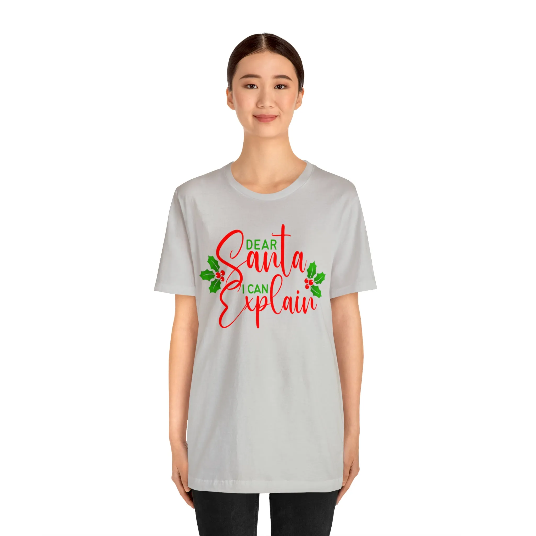 Santa I Can Explain T-Shirt | Festive XMas Tee |  Bella Canvas 3001 Unisex | Happy Holidays Short Sleeve T-shirt