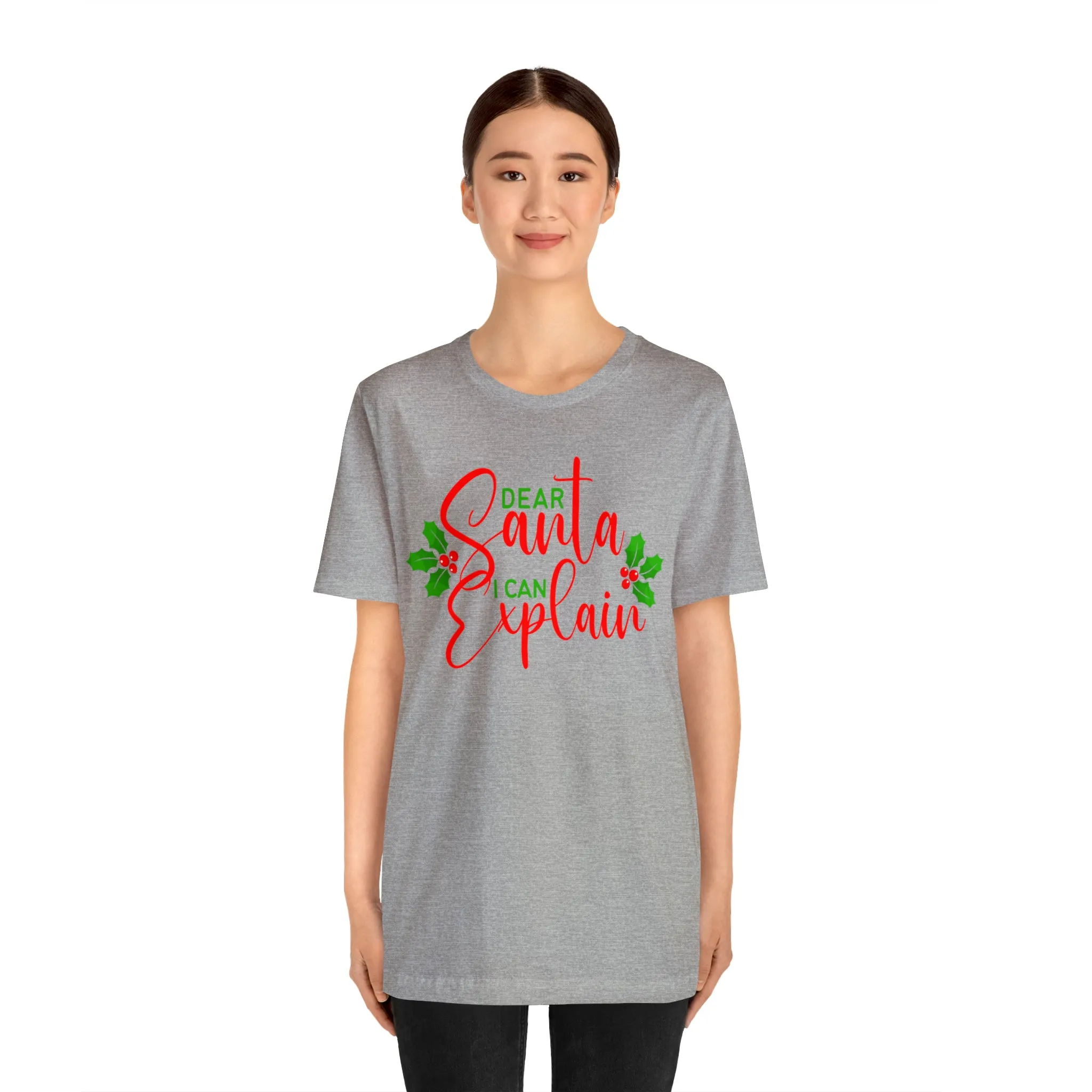 Santa I Can Explain T-Shirt | Festive XMas Tee |  Bella Canvas 3001 Unisex | Happy Holidays Short Sleeve T-shirt