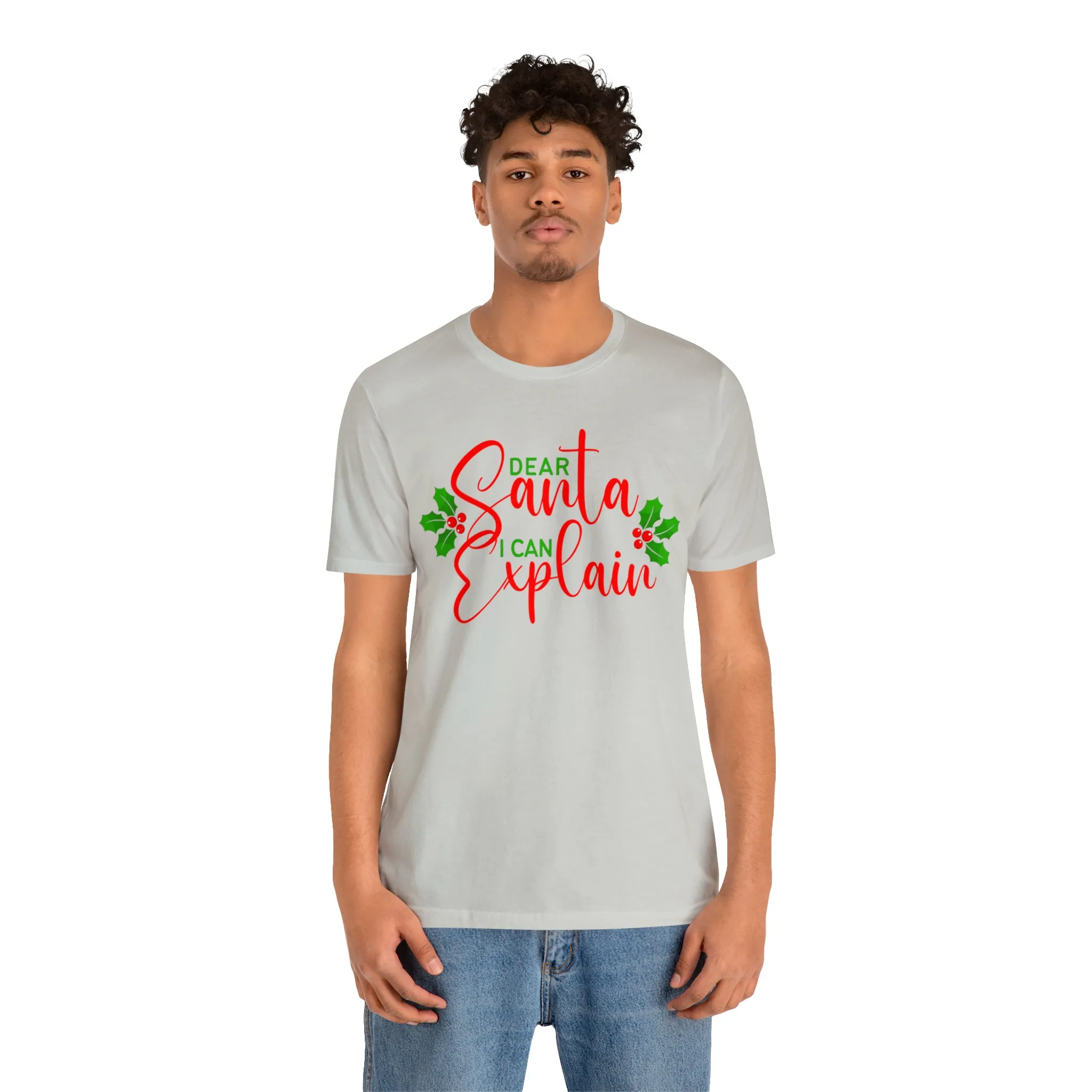 Santa I Can Explain T-Shirt | Festive XMas Tee |  Bella Canvas 3001 Unisex | Happy Holidays Short Sleeve T-shirt
